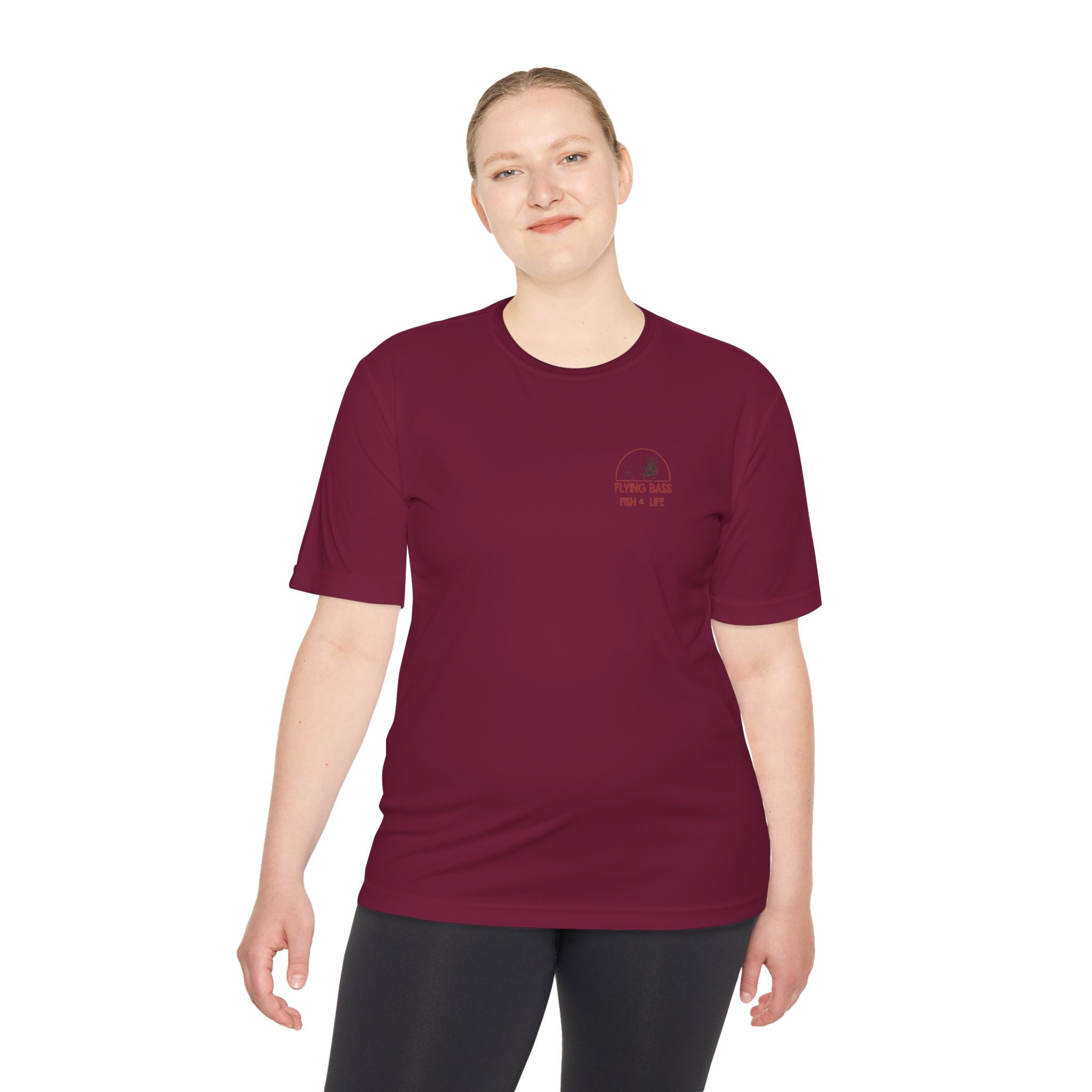 Fishing Tee — "Flying Bass" Fish & Life Moisture‑Wicking Shirt