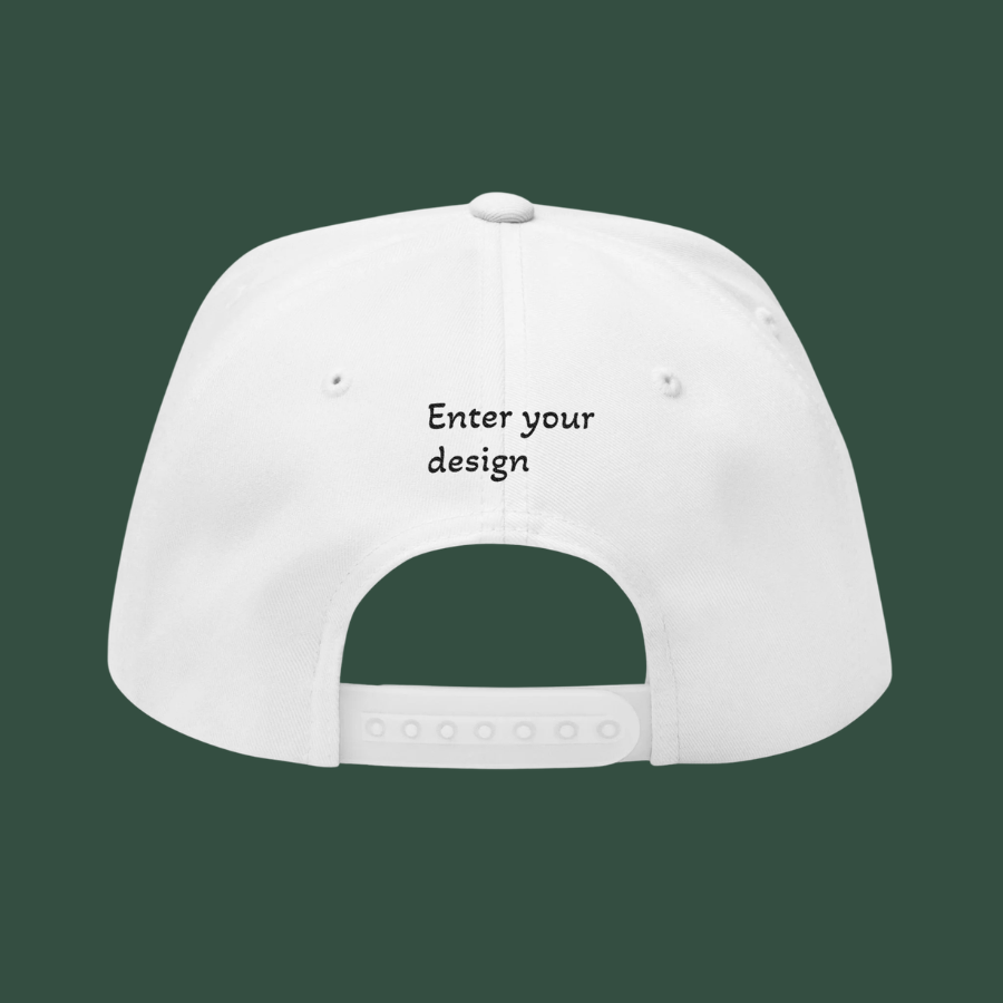 Embroidered Flat Bill Cap- personalized