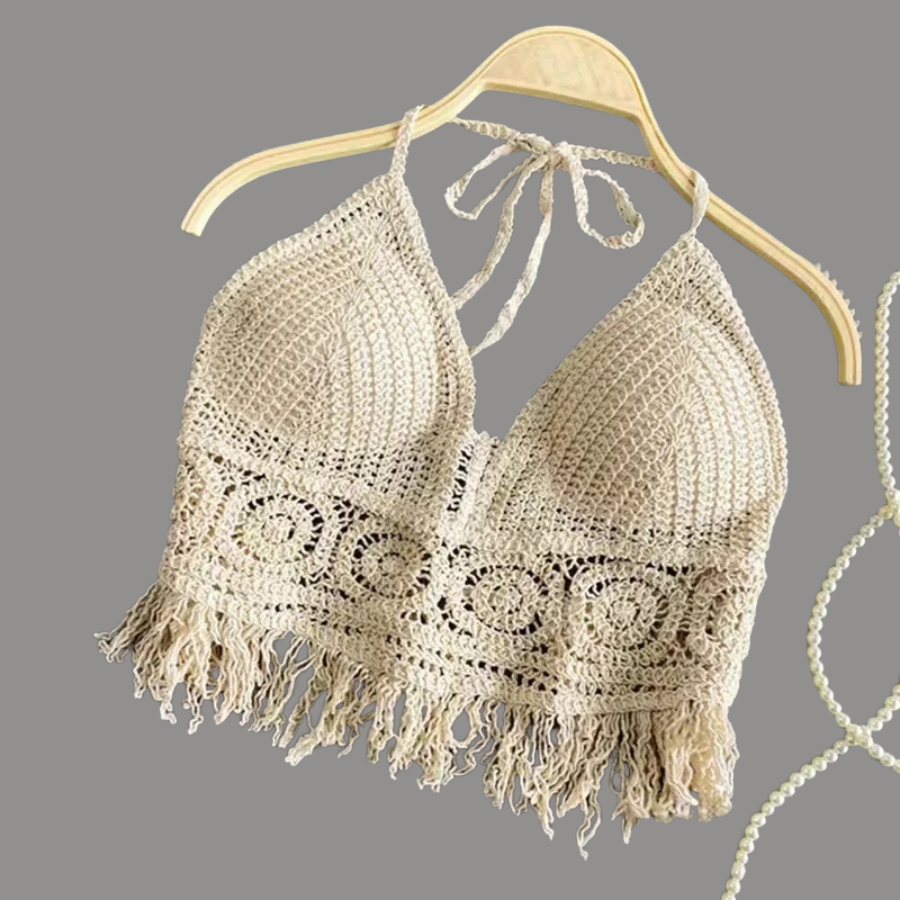 Coastal Breeze Crochet Halter Top