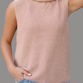 The Chalet Sleeveless High Neck Knit Wool Sweater for Women