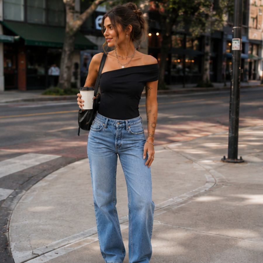 The Noir One-Shoulder Bodysuit