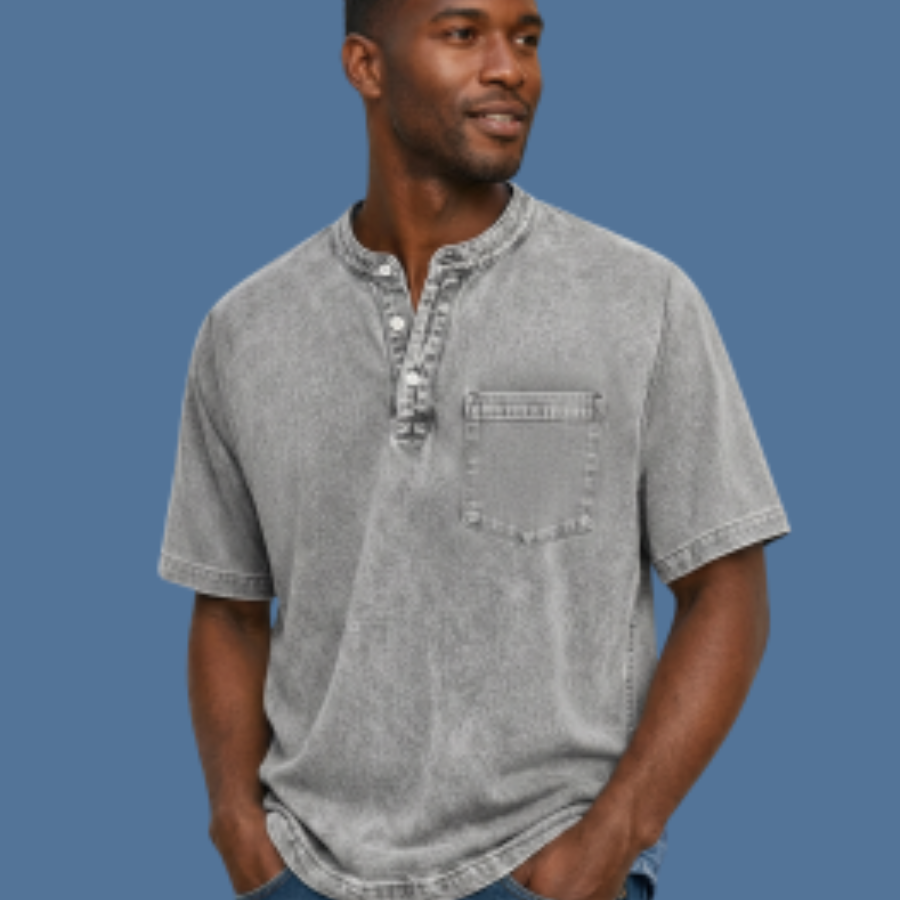 The Ridge Henley Cotton T-shirt For Men