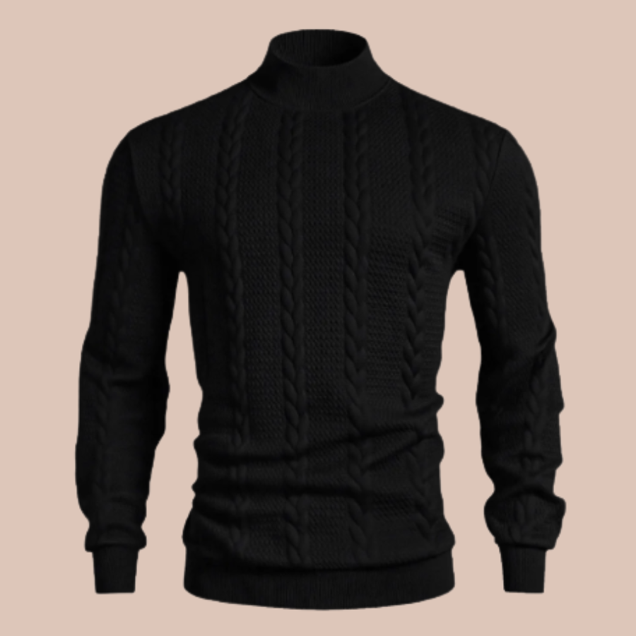 The Alpine Twist High Collar Sweater For Men