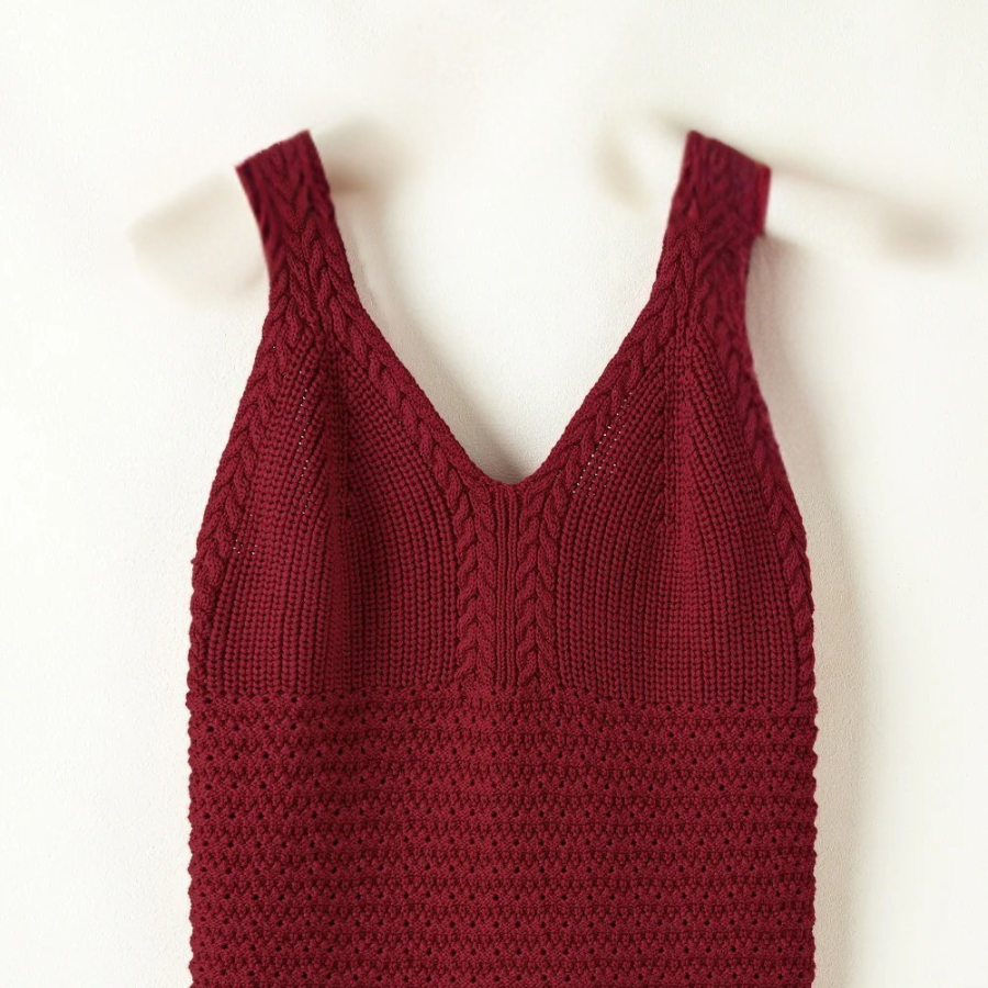 The Burgundy Ridge Sweater Vest for Women
