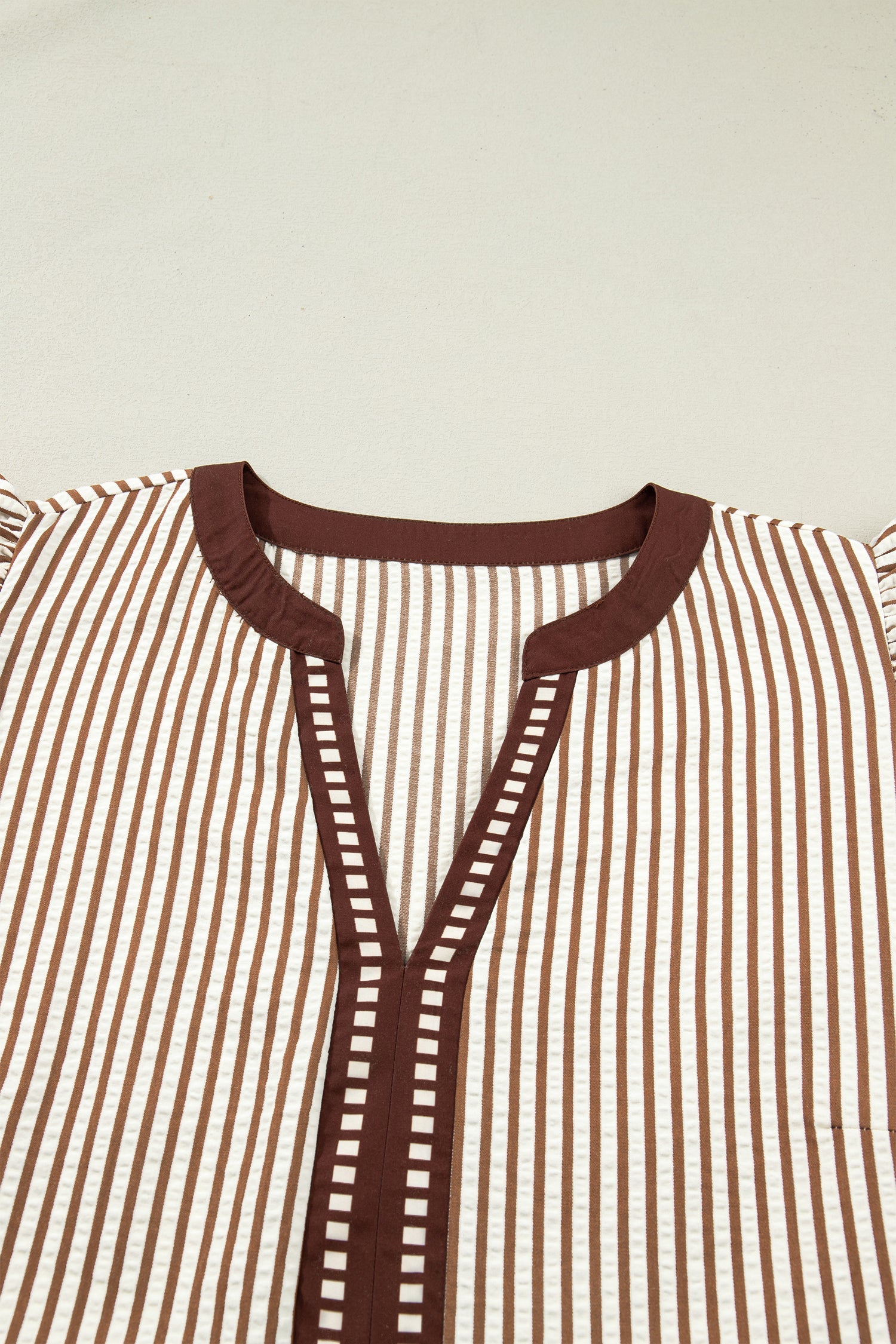Harbor Stripe Maxi Dress — Tiered V-Neck Dress