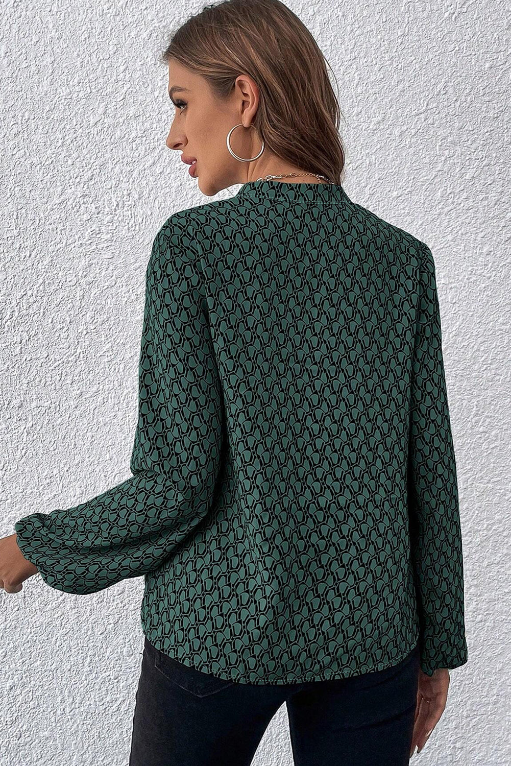 The Mosaic Puff Sleeve Blouse for Women