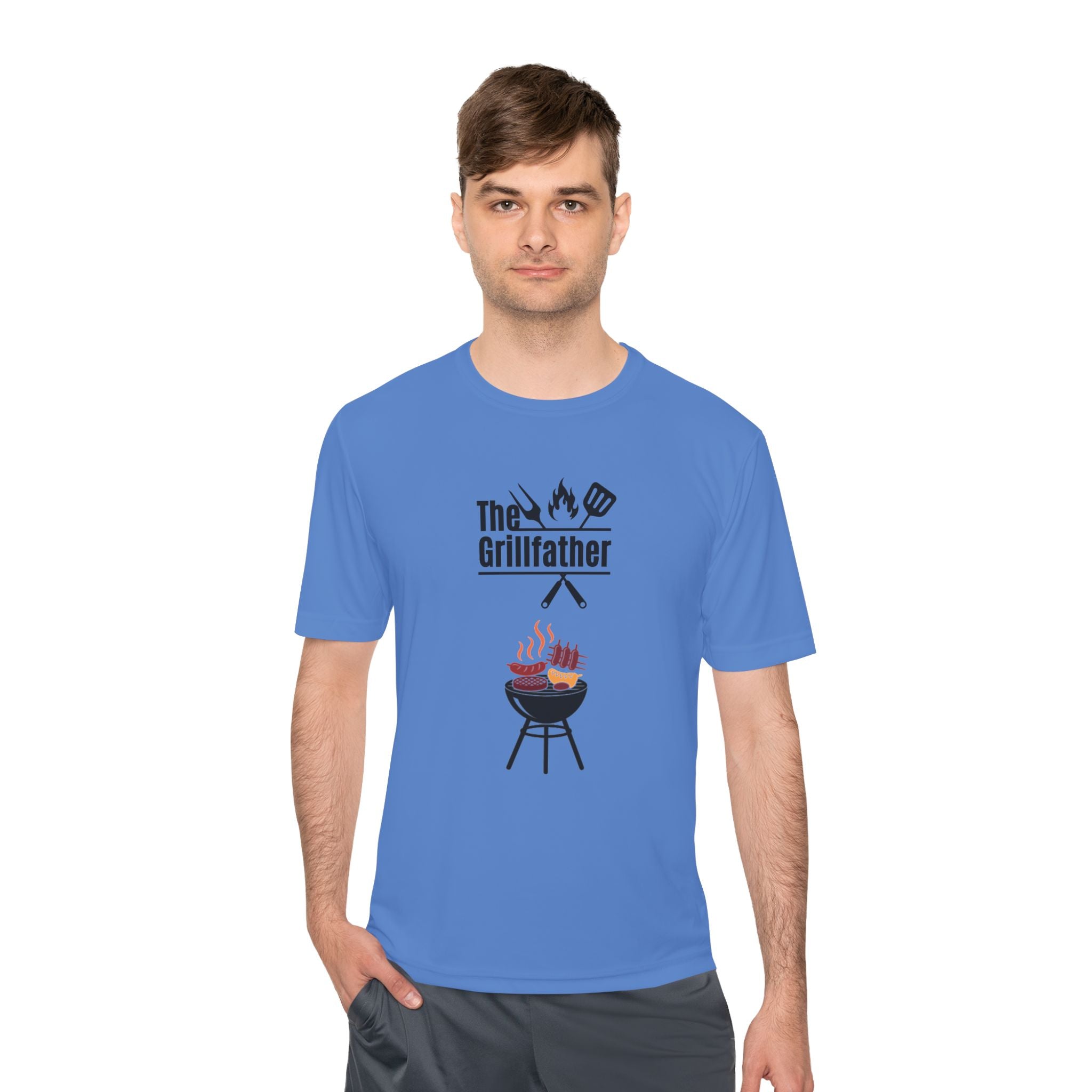 Grillfather BBQ Tee — 'The Grillfather' Moisture-Wicking Grillmaster Shirt