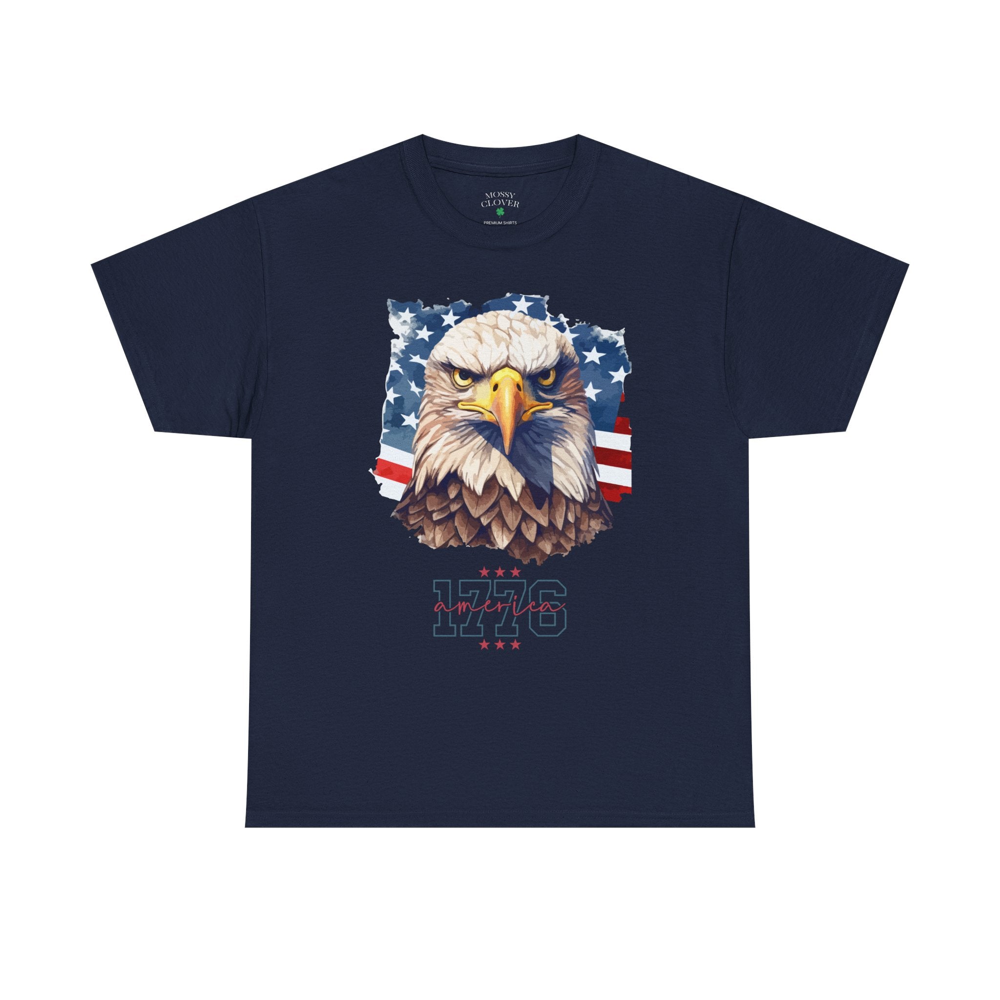 Patriotic Eagle T-Shirt - '1776' American Flag Graphic Tee