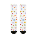 Floral Scatter Crew Socks — Colorful Watercolor Flower Socks