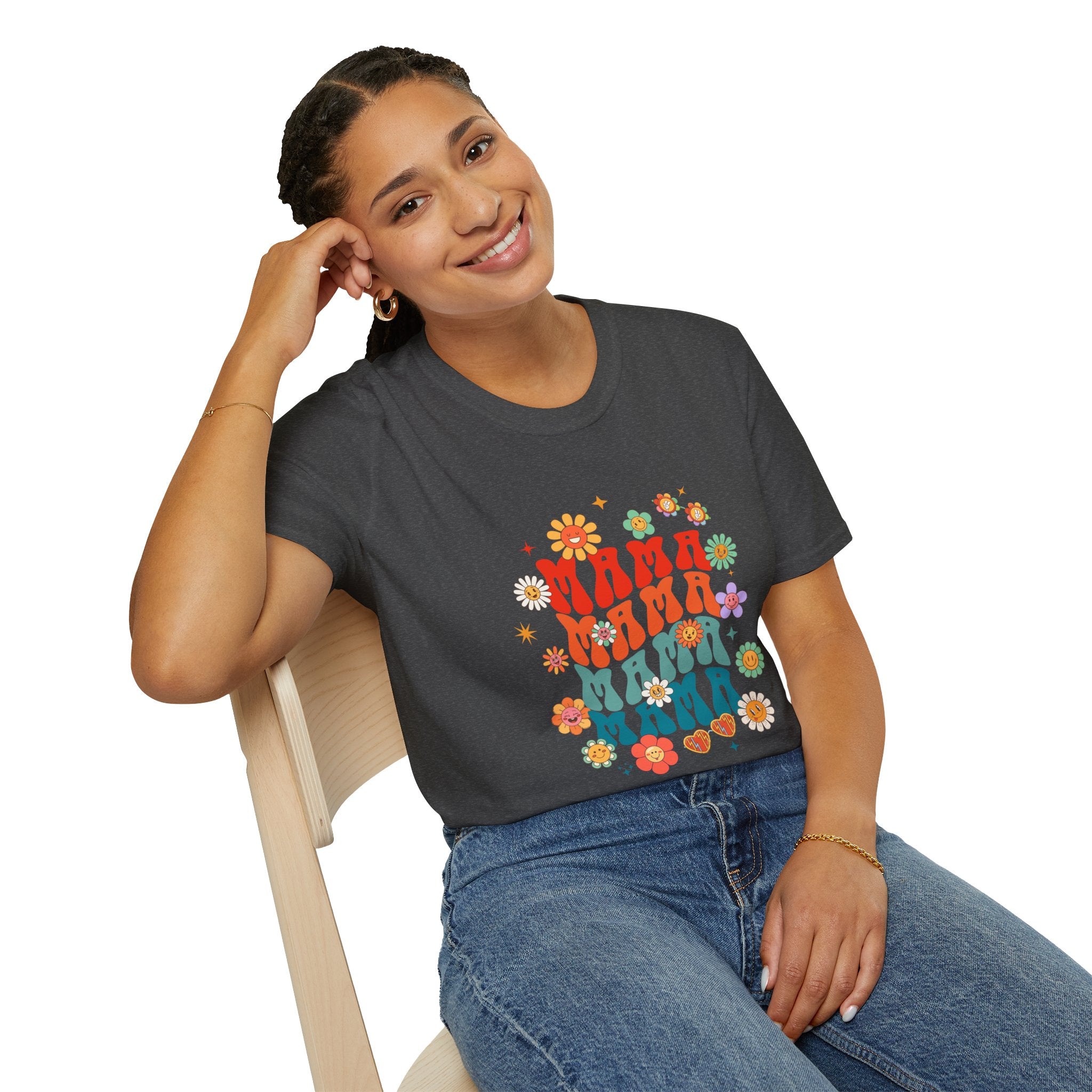 Mama Retro Floral Tee — Vintage 70s-Inspired Mother's Day T-Shirt