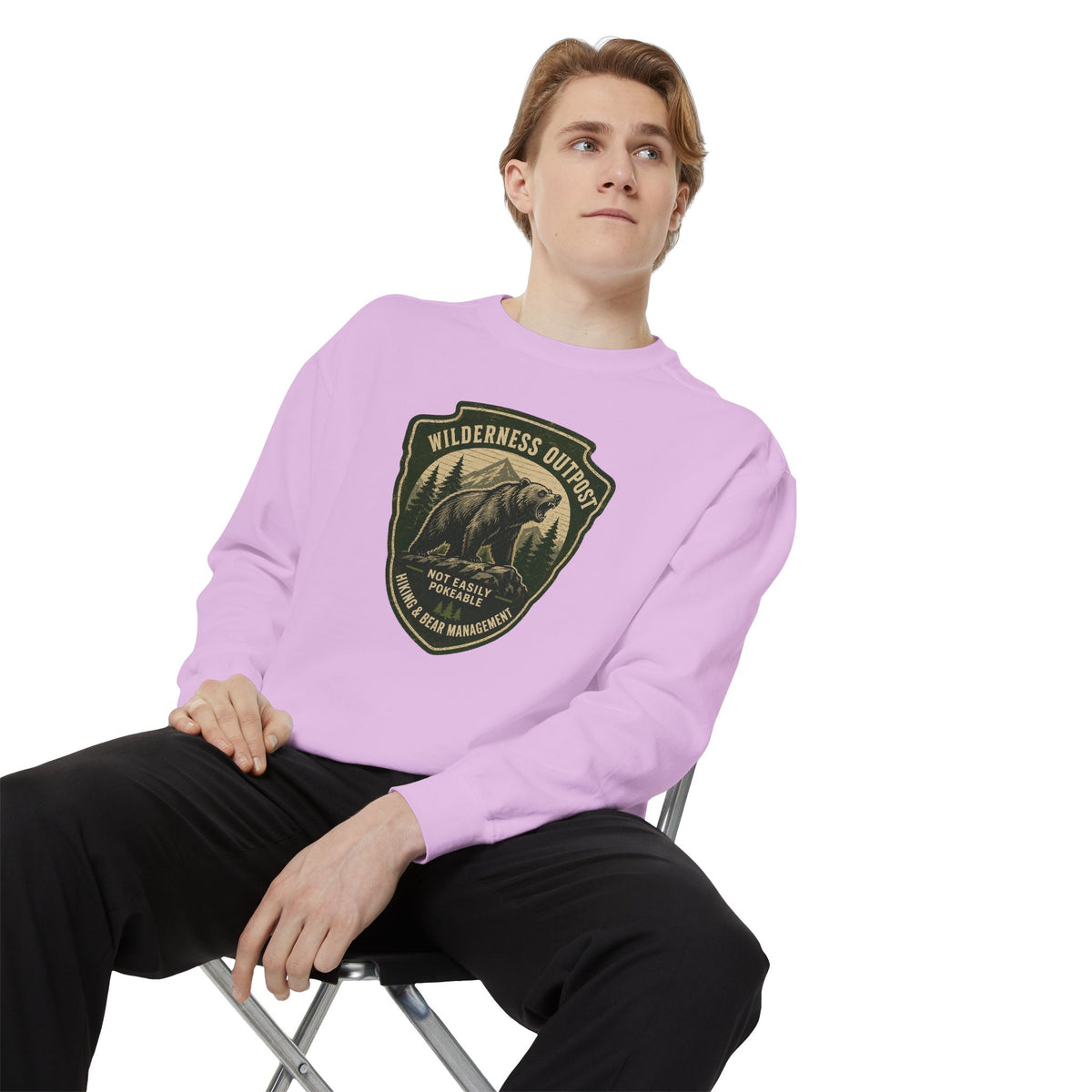 Wilderness Outfitters Bear Patch Sweatshirt — Outdoor Camping Crewneck