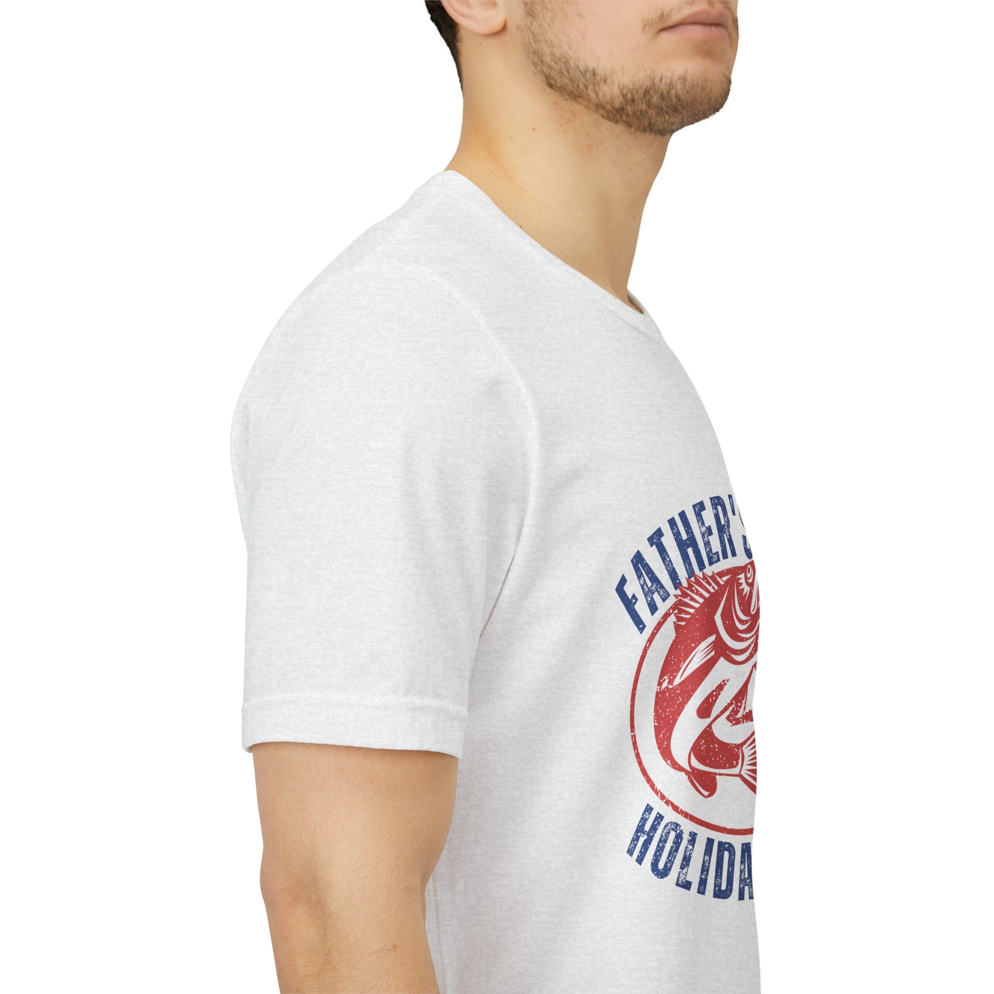 Father's Best Holiday Job T-Shirt — Vintage Fishing Dad Christmas Tee