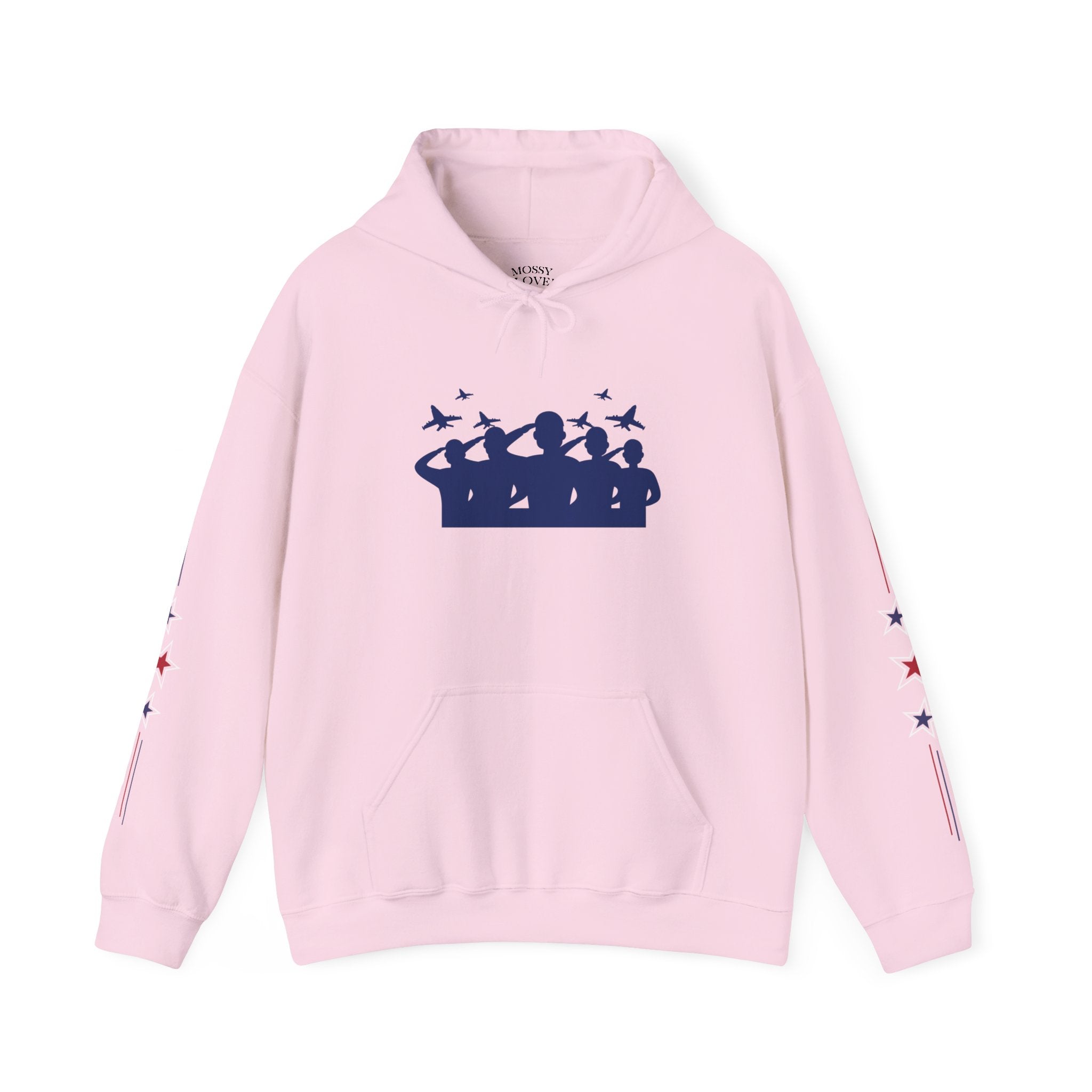Patriotic Salute Hoodie – Military Family Stars Pullover