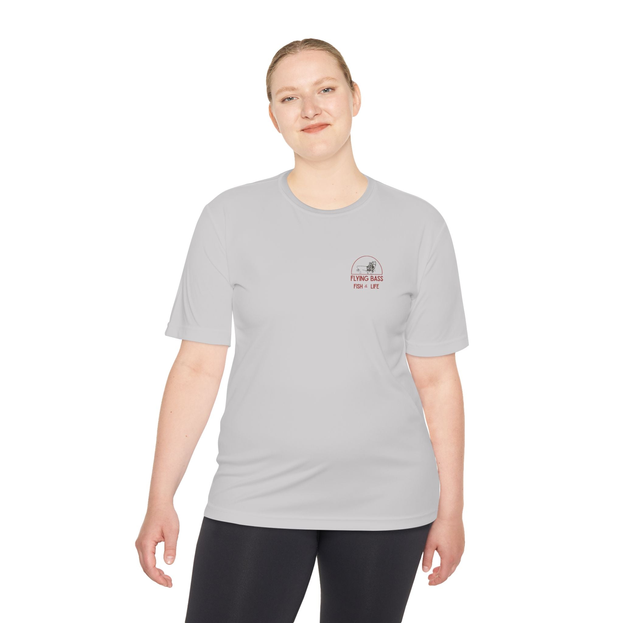 Fishing Tee — "Flying Bass" Fish & Life Moisture‑Wicking Shirt