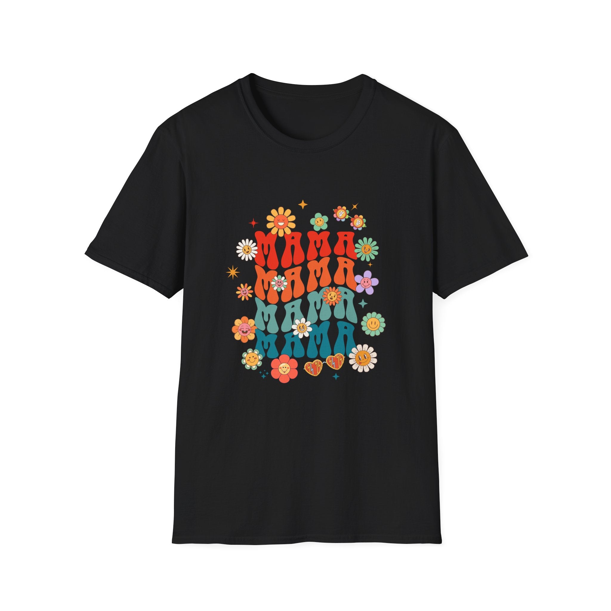 Mama Retro Floral Tee — Vintage 70s-Inspired Mother's Day T-Shirt