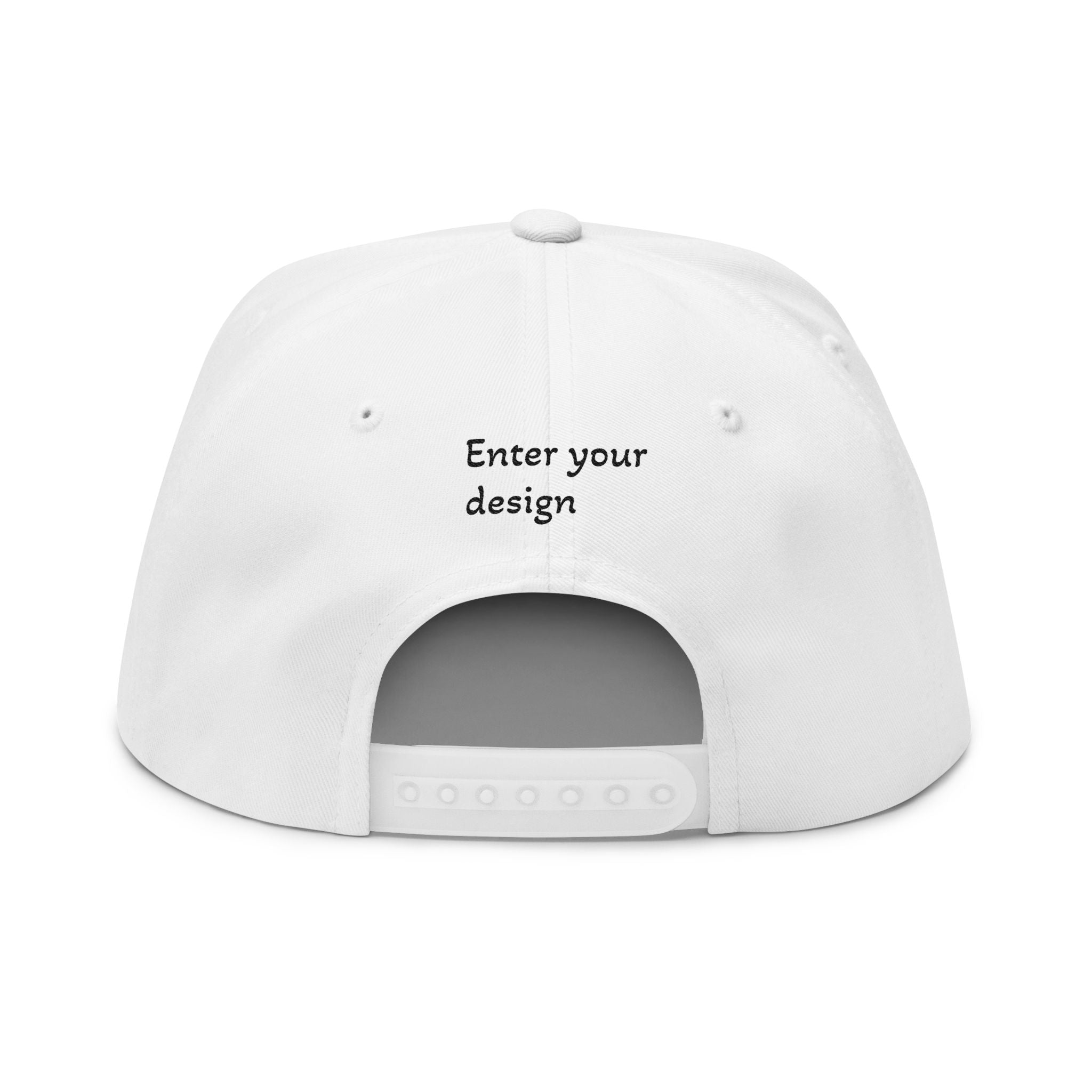 Embroidered Flat Bill Cap- personalized