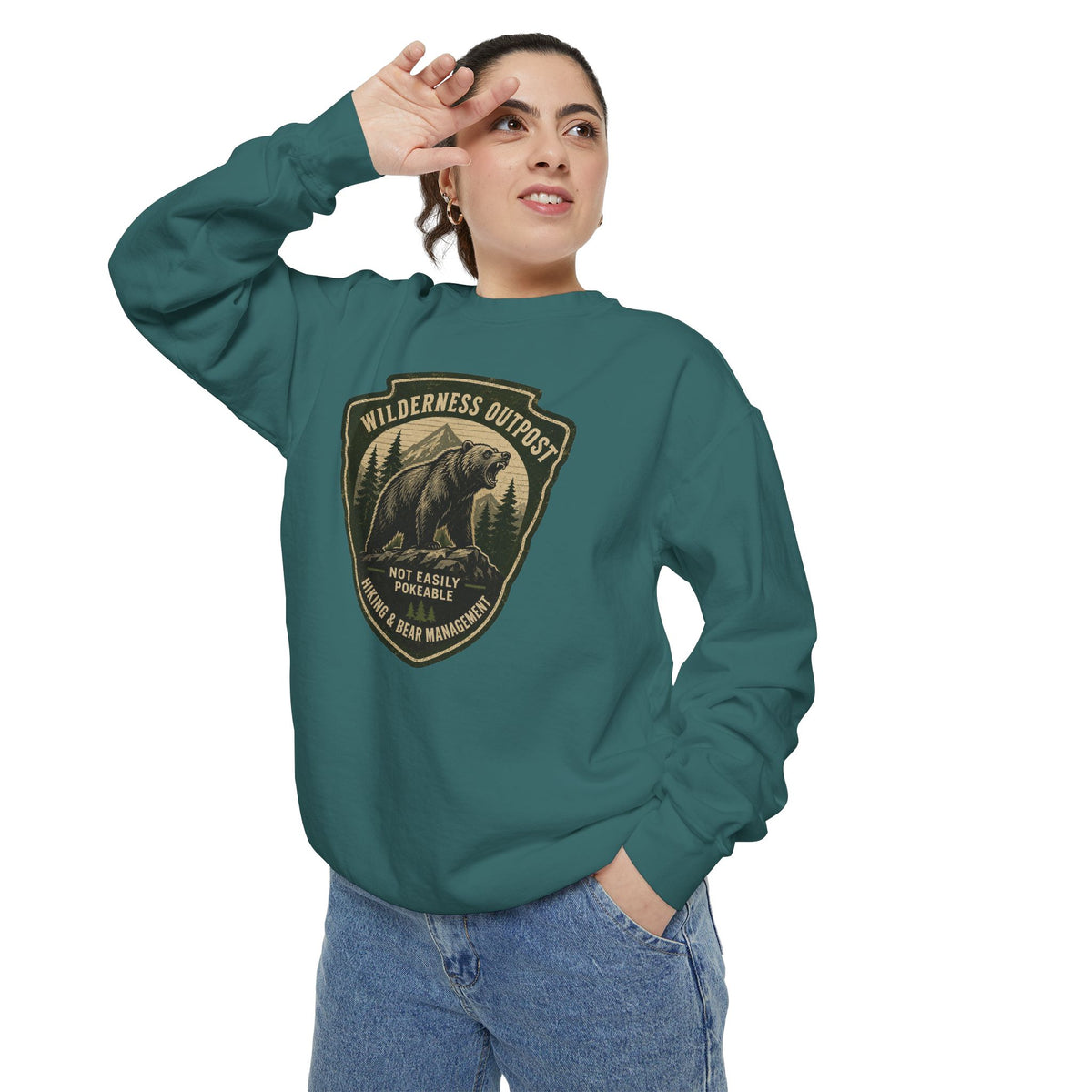 Wilderness Outfitters Bear Patch Sweatshirt — Outdoor Camping Crewneck