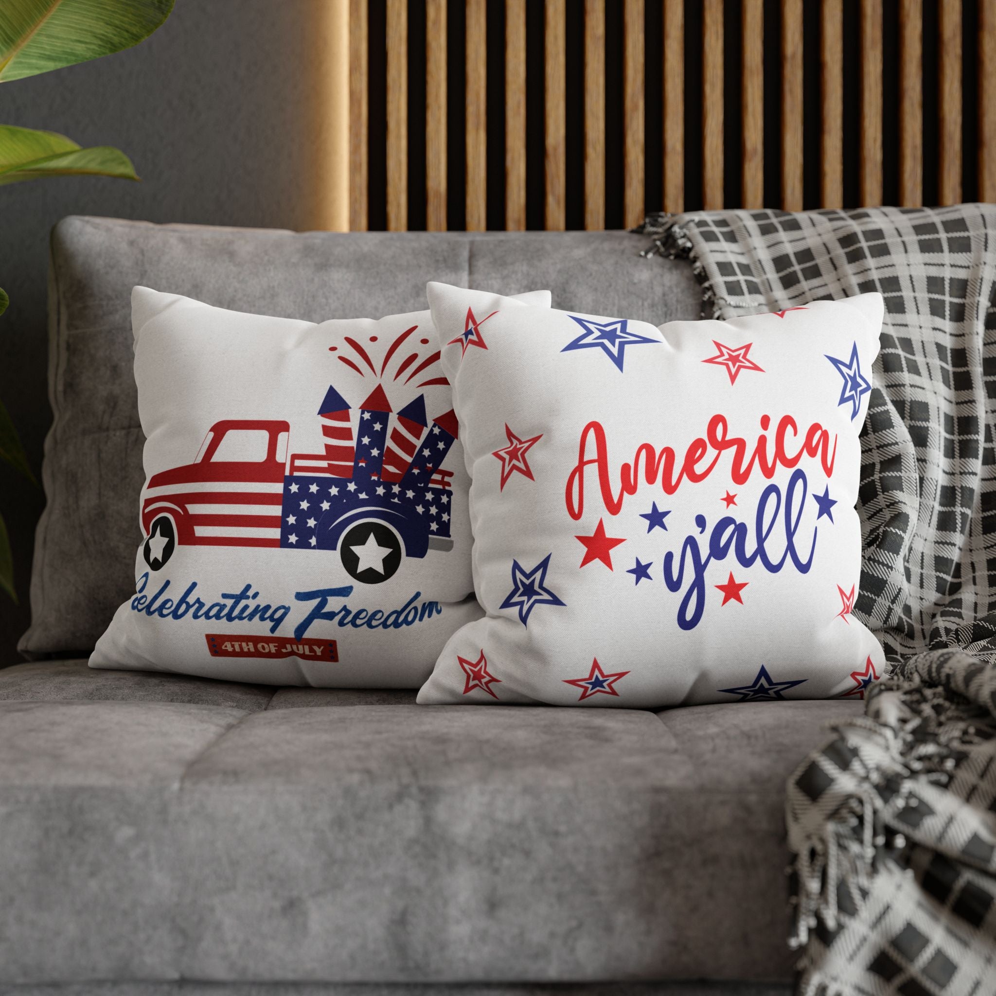 Spun Polyester Square Pillowcase