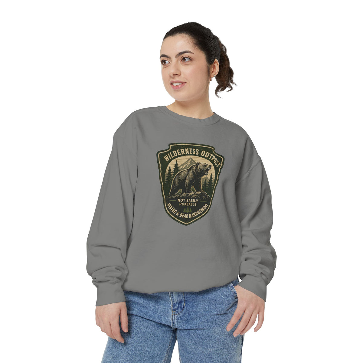 Wilderness Outfitters Bear Patch Sweatshirt — Outdoor Camping Crewneck