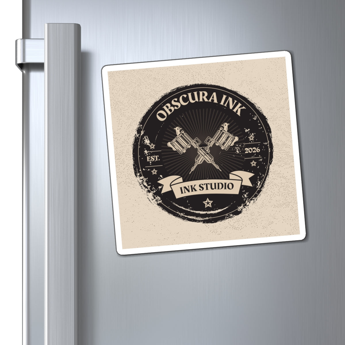 Ink Studio Magnet — Obscura Ink Vintage Tattoo Refrigerator Magnet