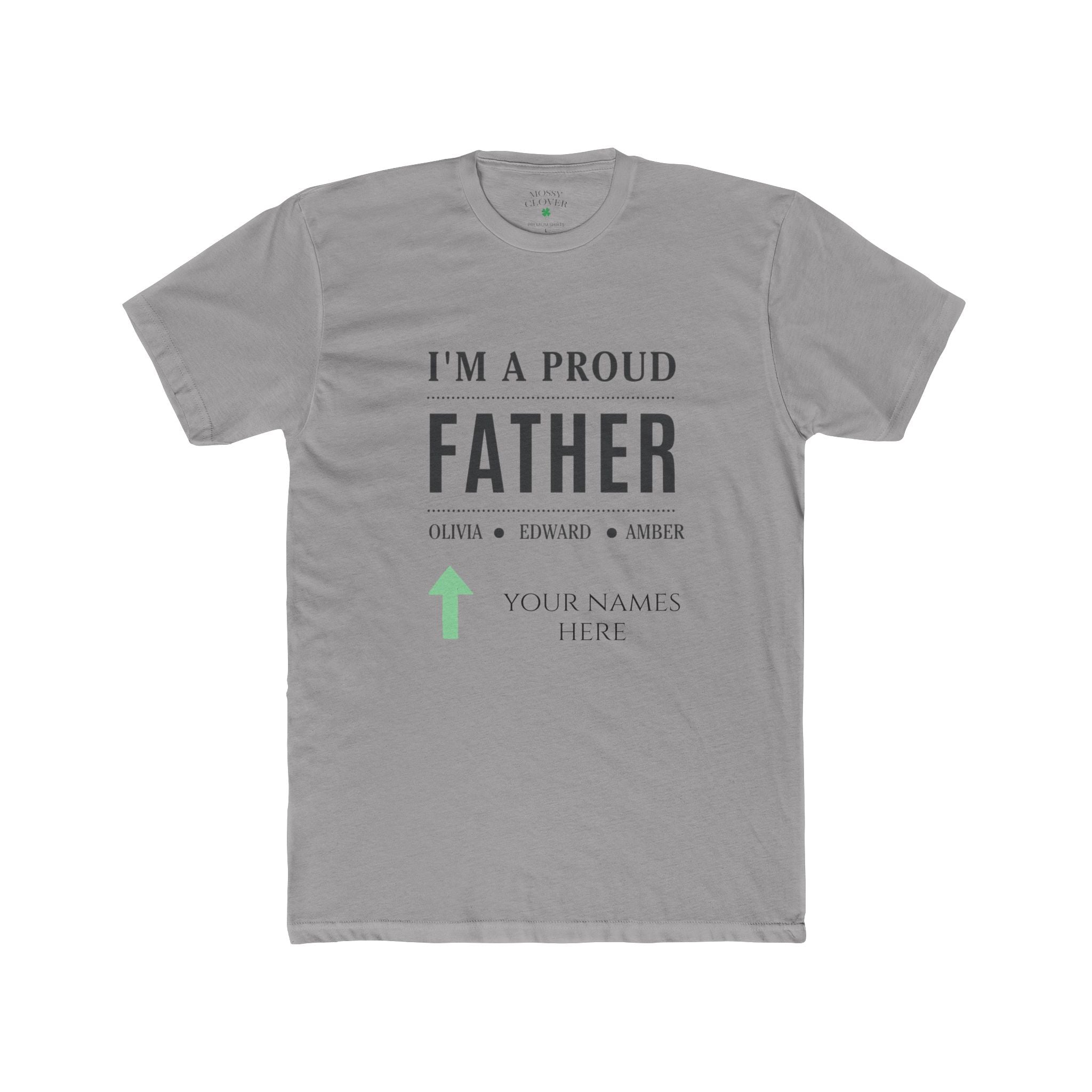 I’m a Proud Father T‑Shirt – Personalized Kids’ Names Tee ~ Custom