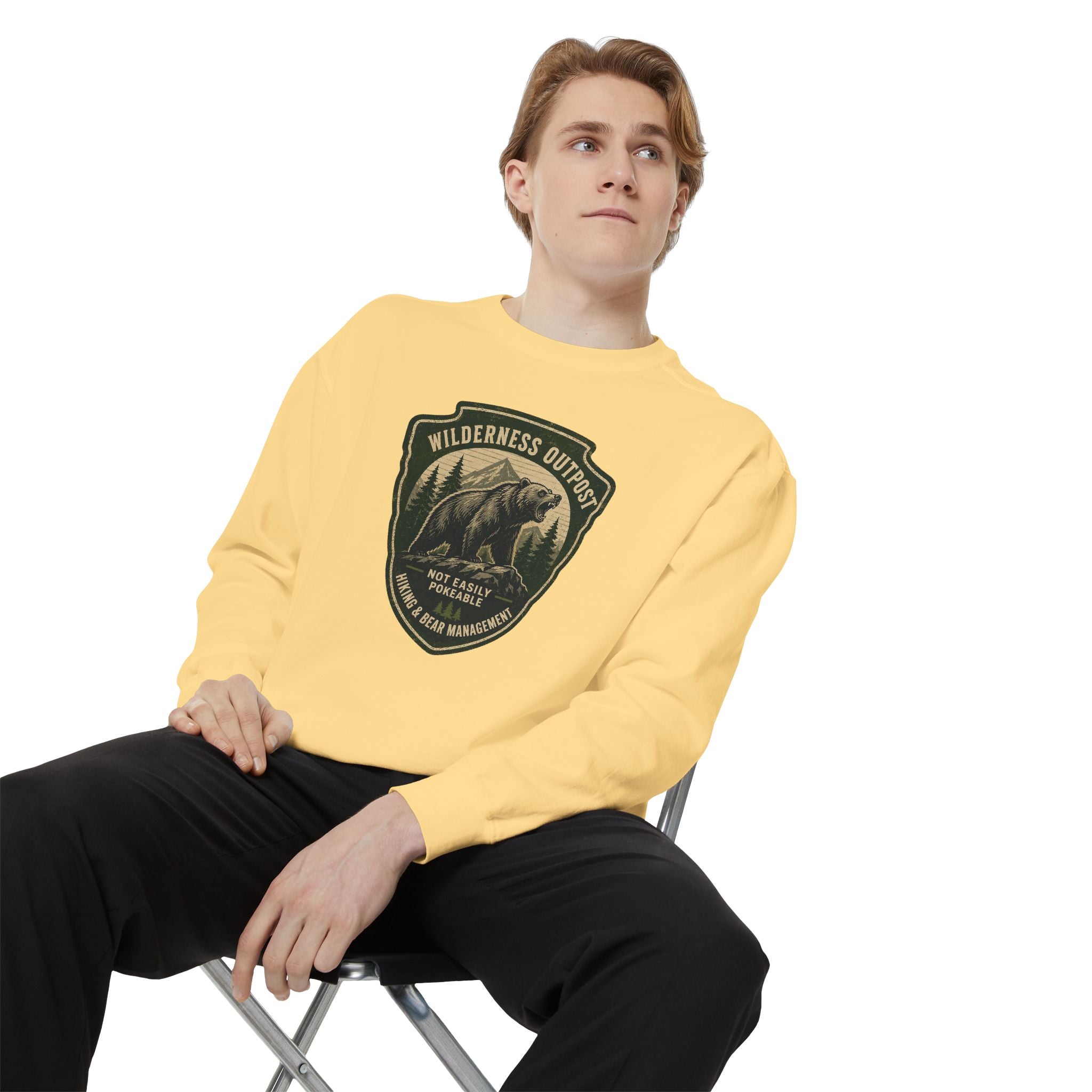 Wilderness Outfitters Bear Patch Sweatshirt — Outdoor Camping Crewneck
