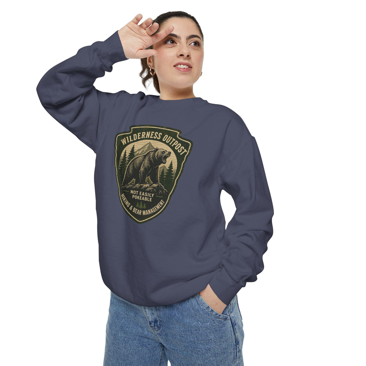 Wilderness Outfitters Bear Patch Sweatshirt — Outdoor Camping Crewneck