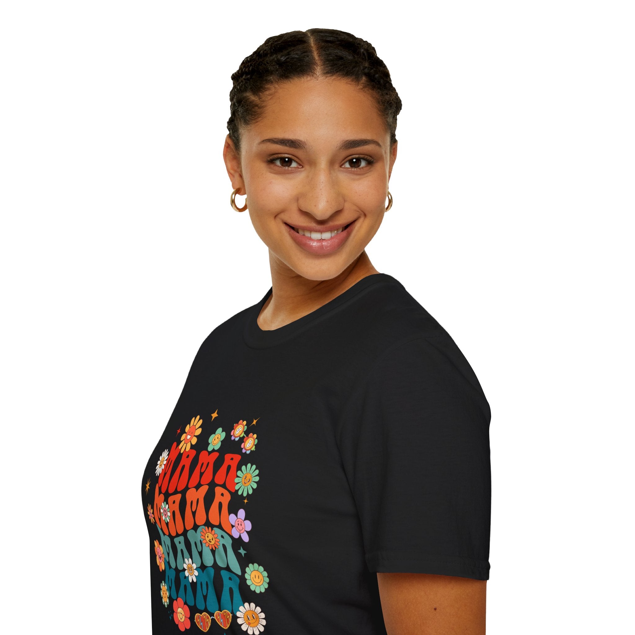 Mama Retro Floral Tee — Vintage 70s-Inspired Mother's Day T-Shirt