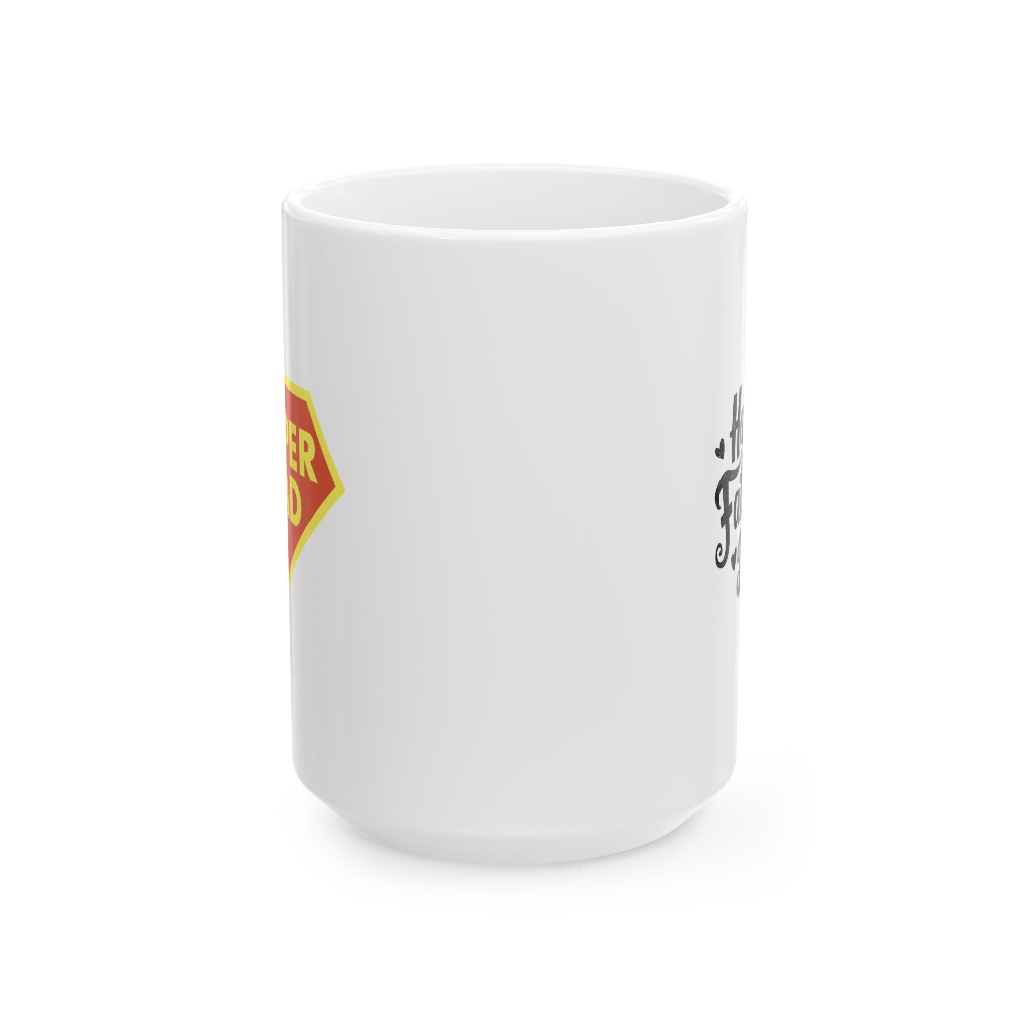 Ceramic Mug — "Super Dad" Coffee Cup with Heart Accents (11oz, 15oz)