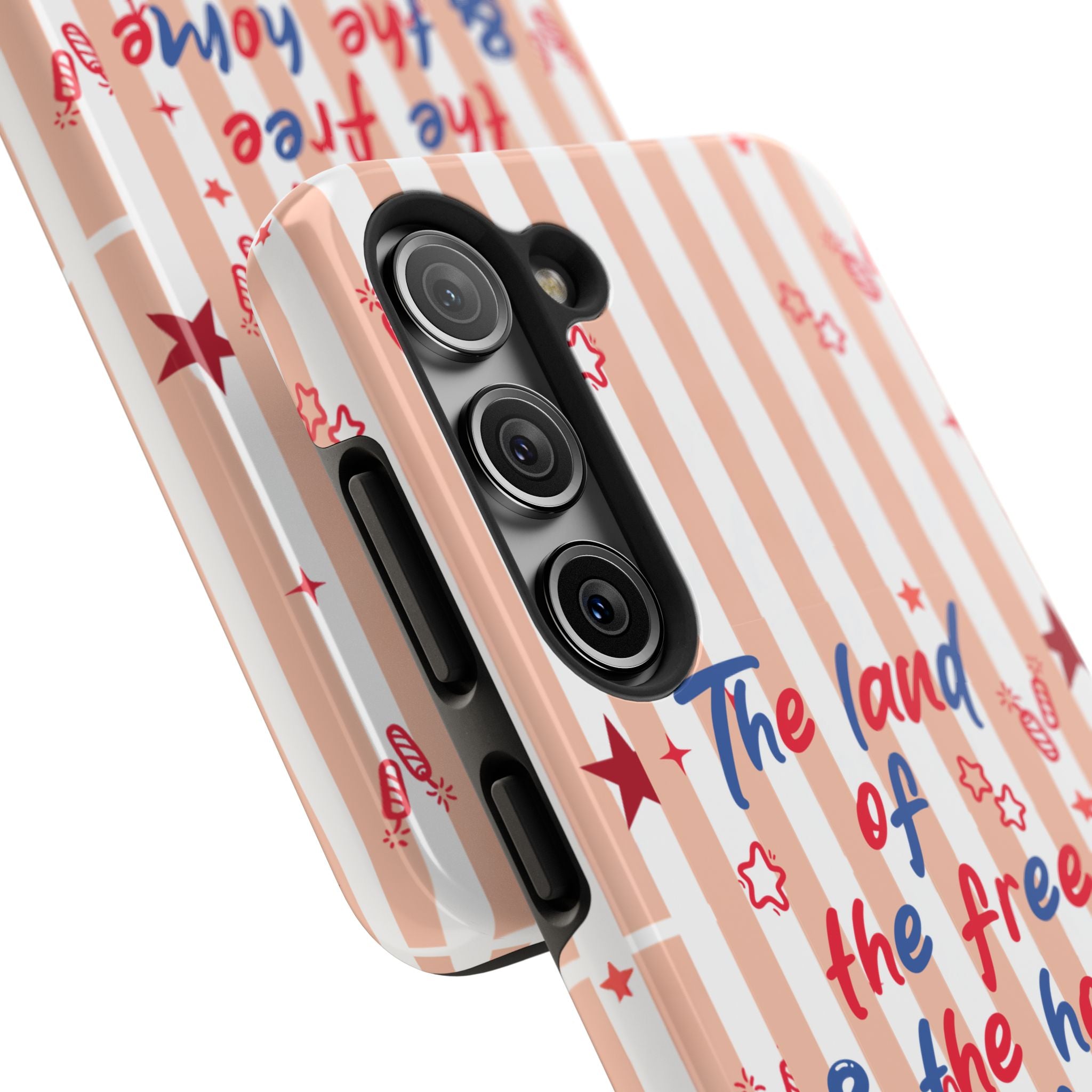 Patriotic Tough Phone Case — “The land of the free & the home of the brave”