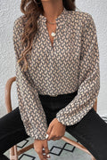 The Mosaic Puff Sleeve Blouse for Women