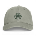 Washed Dad Cap — Vintage Shamrock Embroidered Baseball Hat