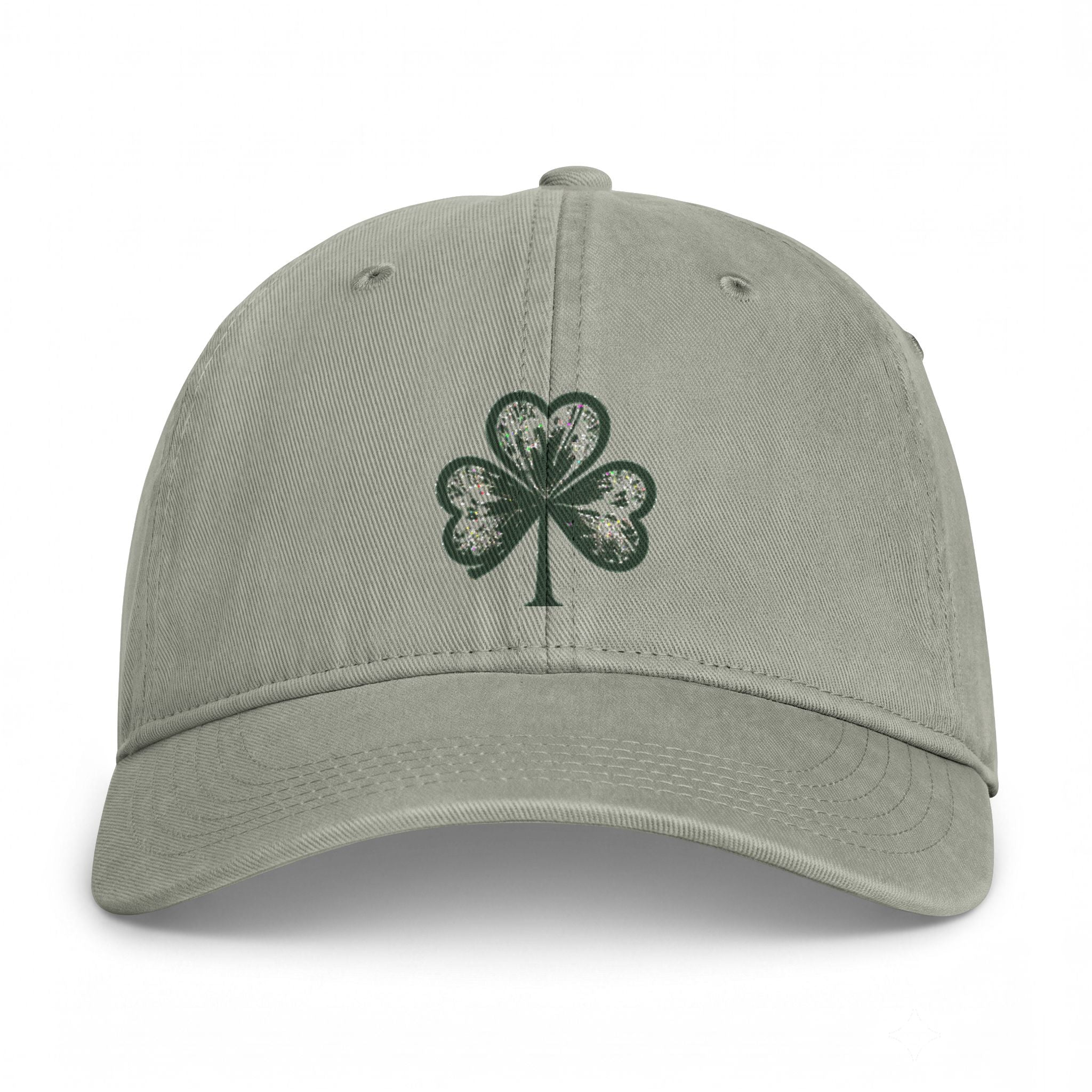Washed Dad Cap — Vintage Shamrock Embroidered Baseball Hat