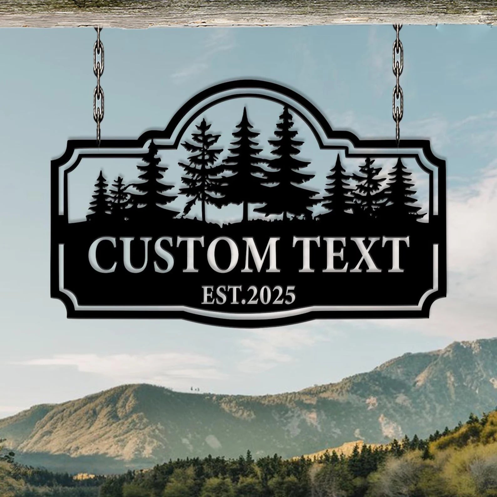 Personalized Cabin Metal Sign