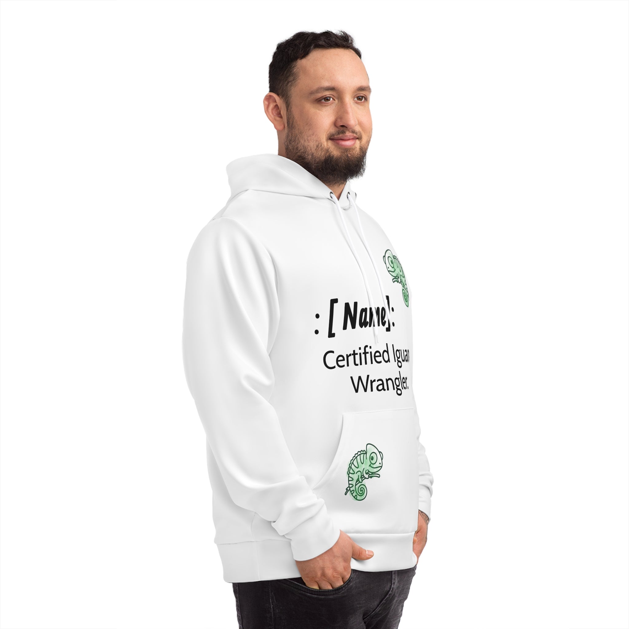 Custom "Certified Iguana Wrangler" Hoodie — Personalized Reptile Lover Gift