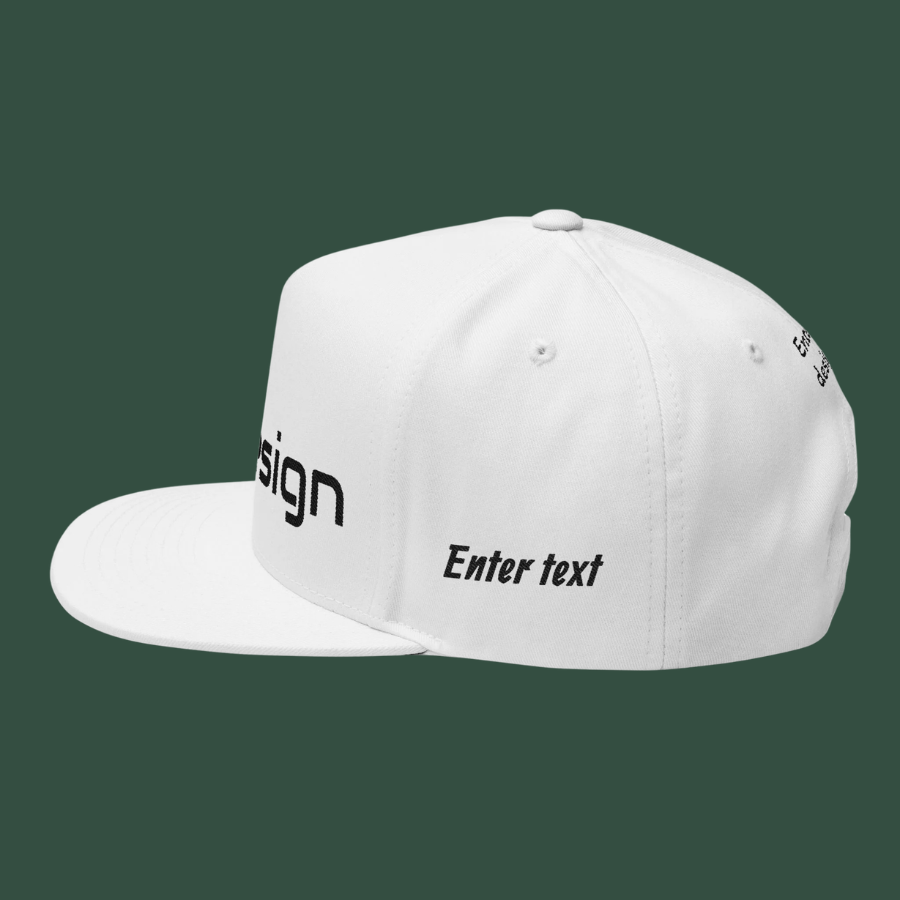 Embroidered Flat Bill Cap- personalized