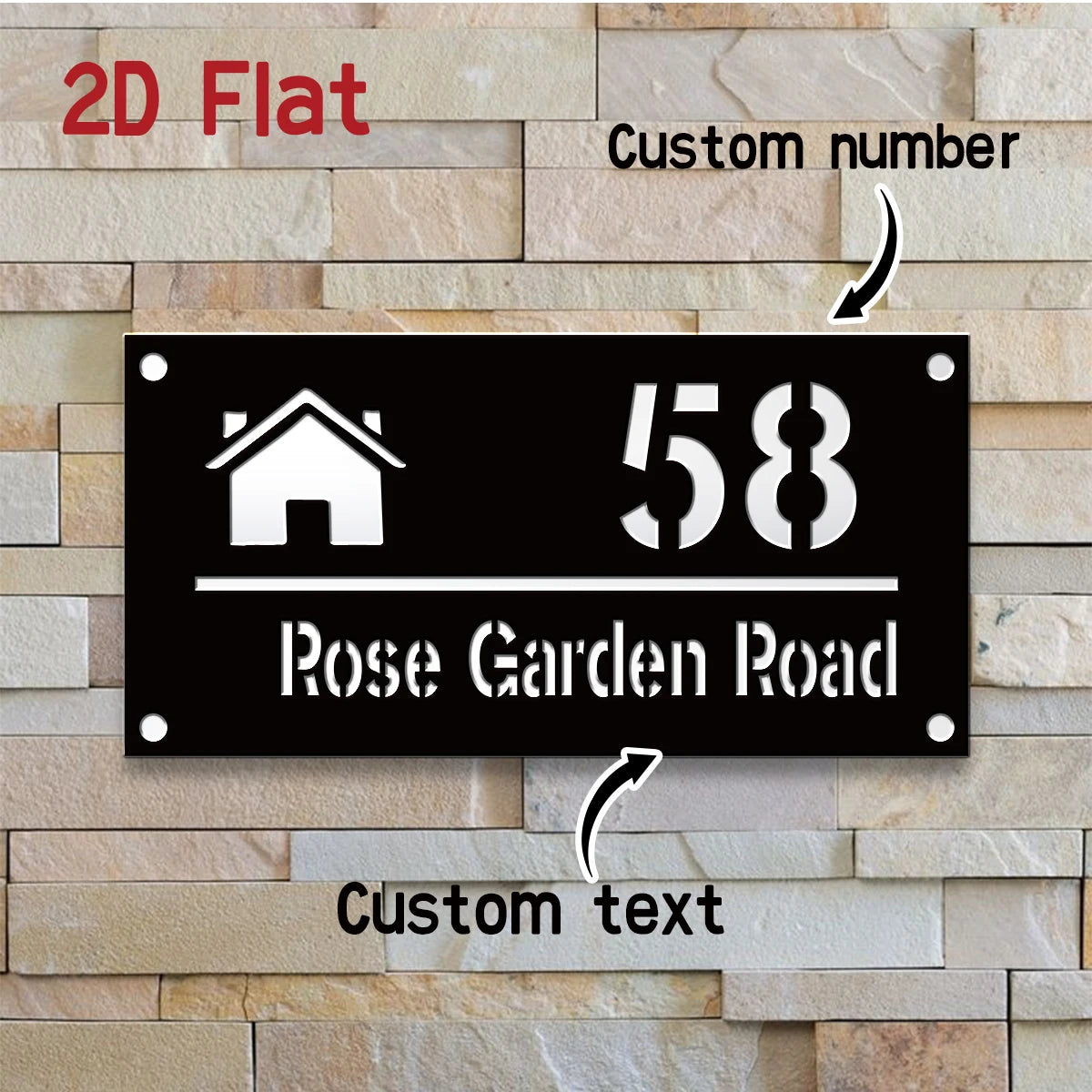 Personalized House Number Sign