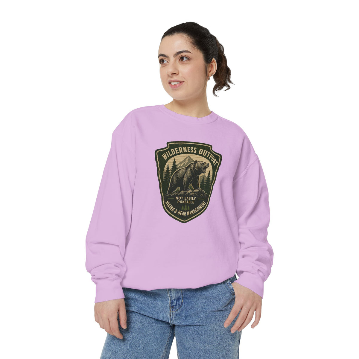 Wilderness Outfitters Bear Patch Sweatshirt — Outdoor Camping Crewneck