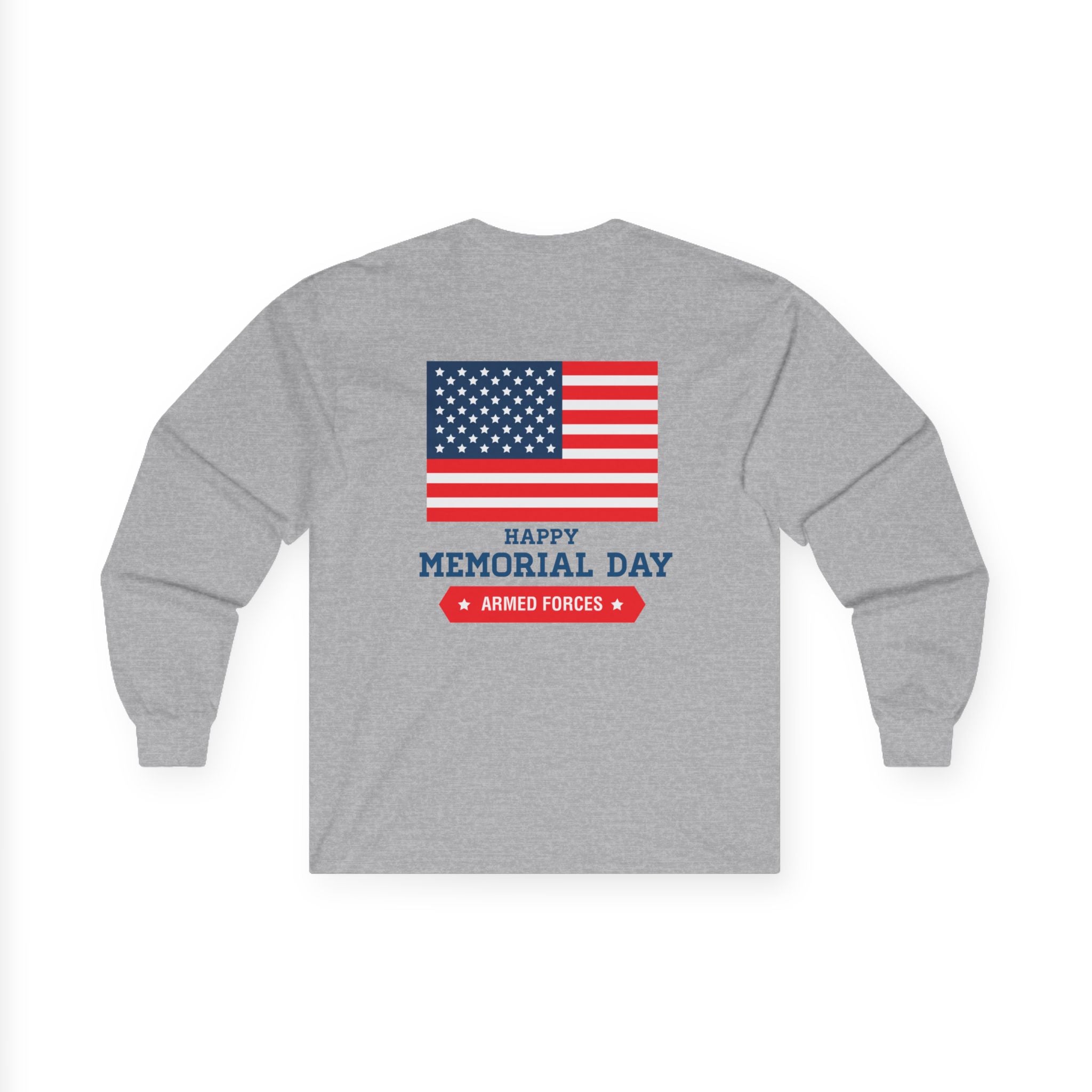 Memorial Day Long Sleeve Tee – "Always Remember" American Flag Tribute