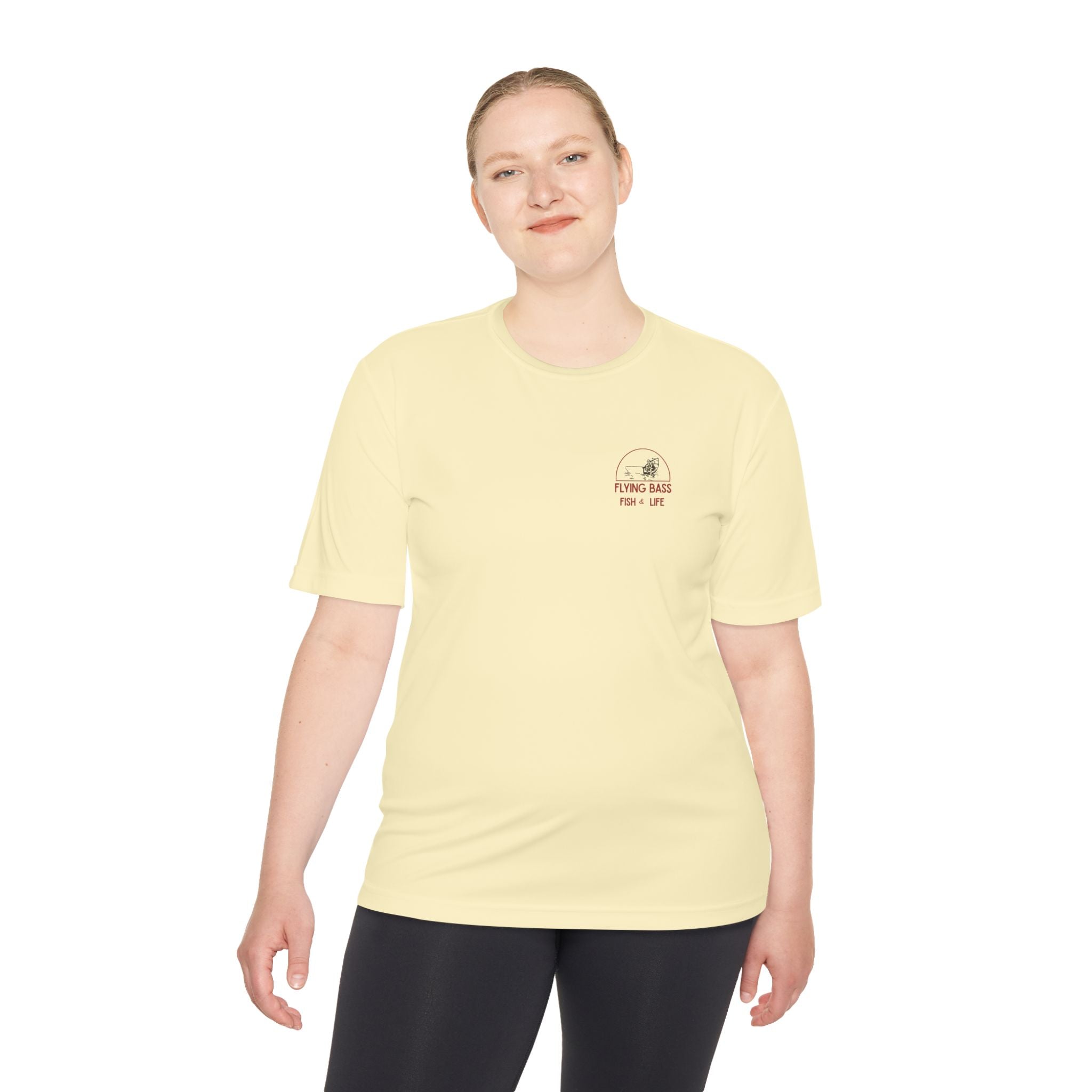 Fishing Tee — "Flying Bass" Fish & Life Moisture‑Wicking Shirt