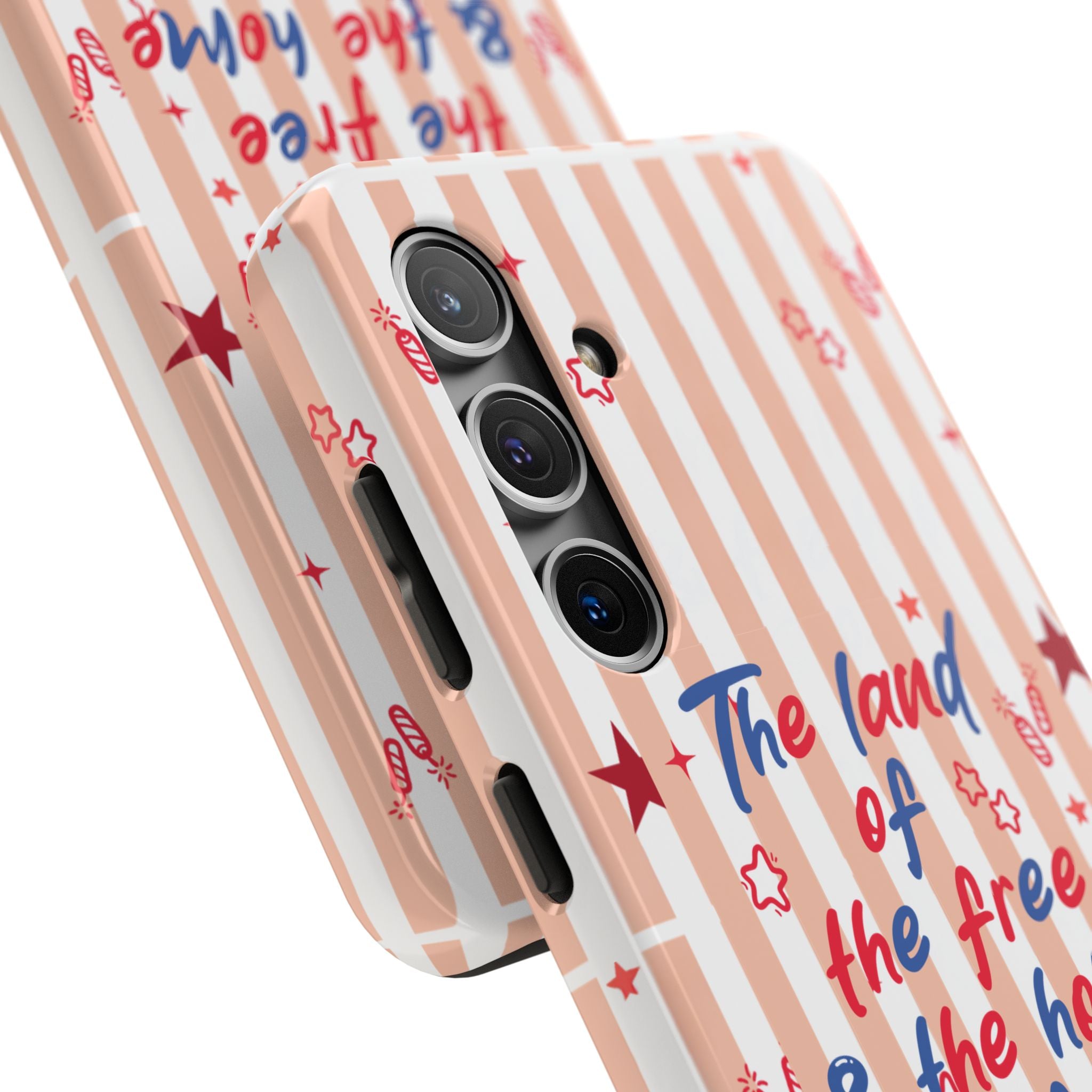 Patriotic Tough Phone Case — “The land of the free & the home of the brave”