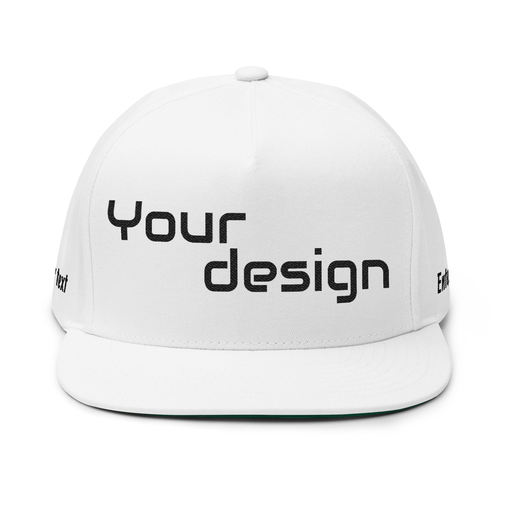 Embroidered Flat Bill Cap- personalized