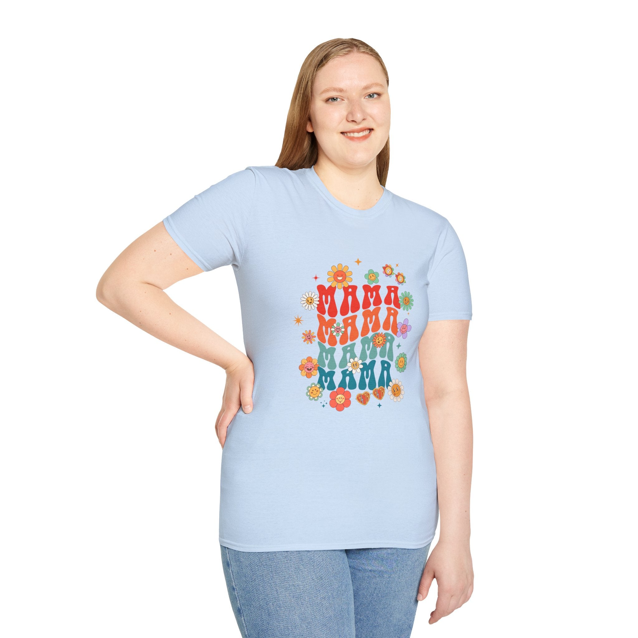 Mama Retro Floral Tee — Vintage 70s-Inspired Mother's Day T-Shirt