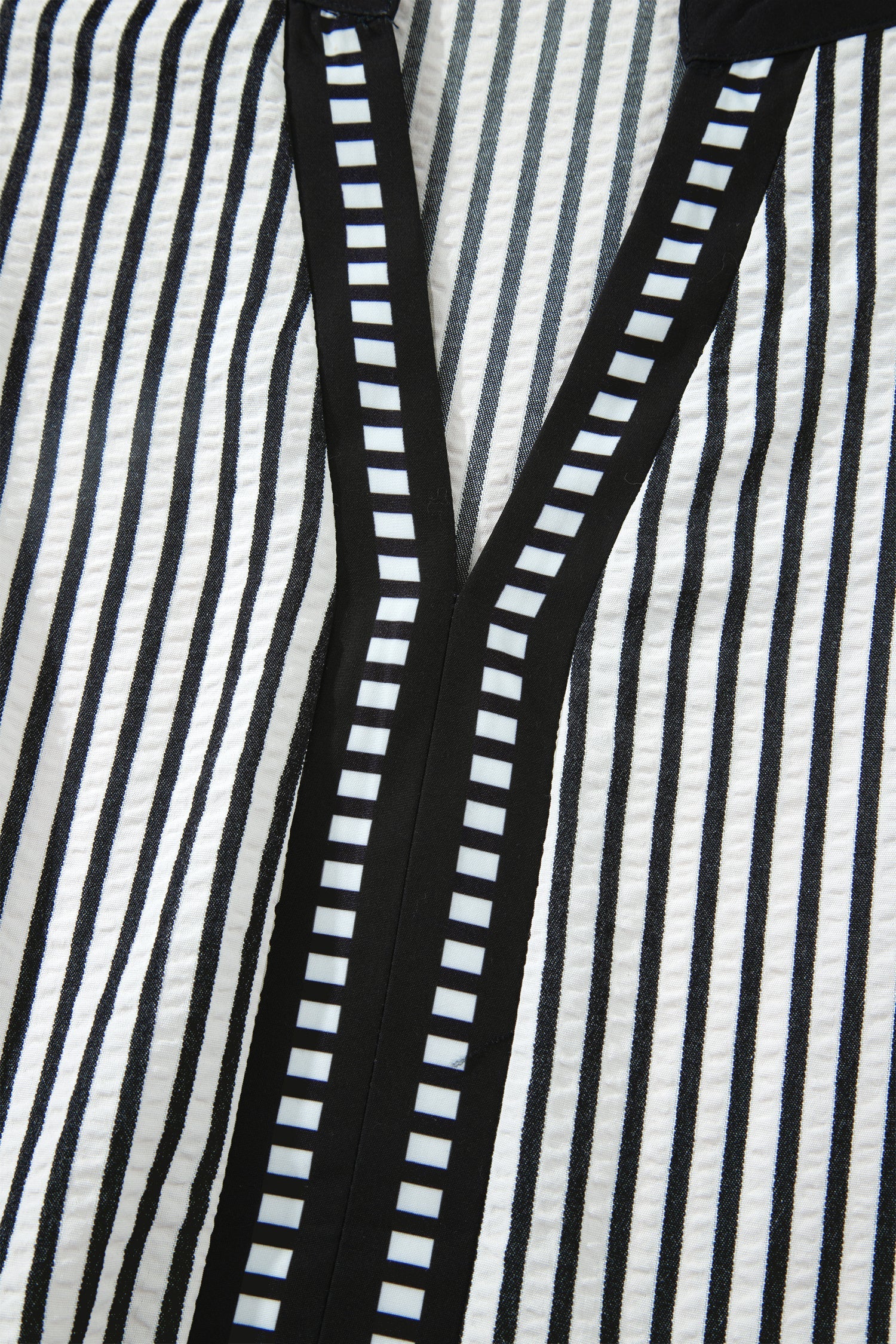 Harbor Stripe Maxi Dress — Tiered V-Neck Dress