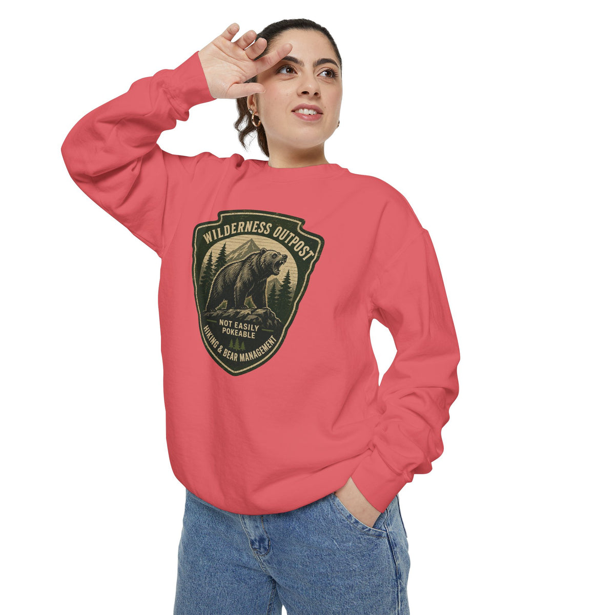 Wilderness Outfitters Bear Patch Sweatshirt — Outdoor Camping Crewneck