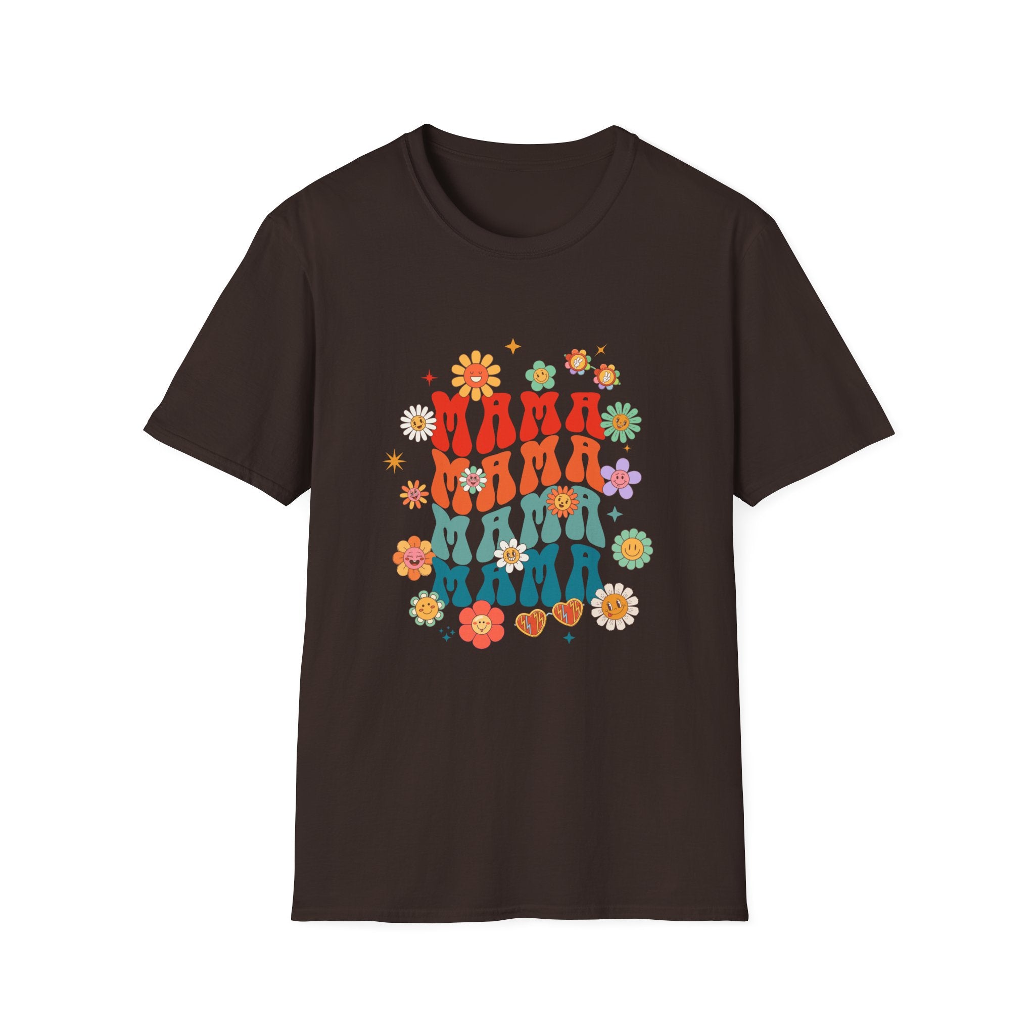 Mama Retro Floral Tee — Vintage 70s-Inspired Mother's Day T-Shirt