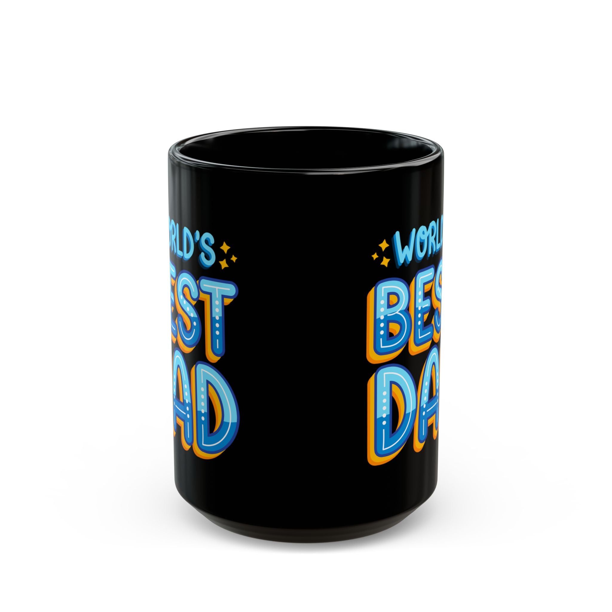 World's Best Dad Black Coffee Mug — Father's Day Gift (11oz/15oz)
