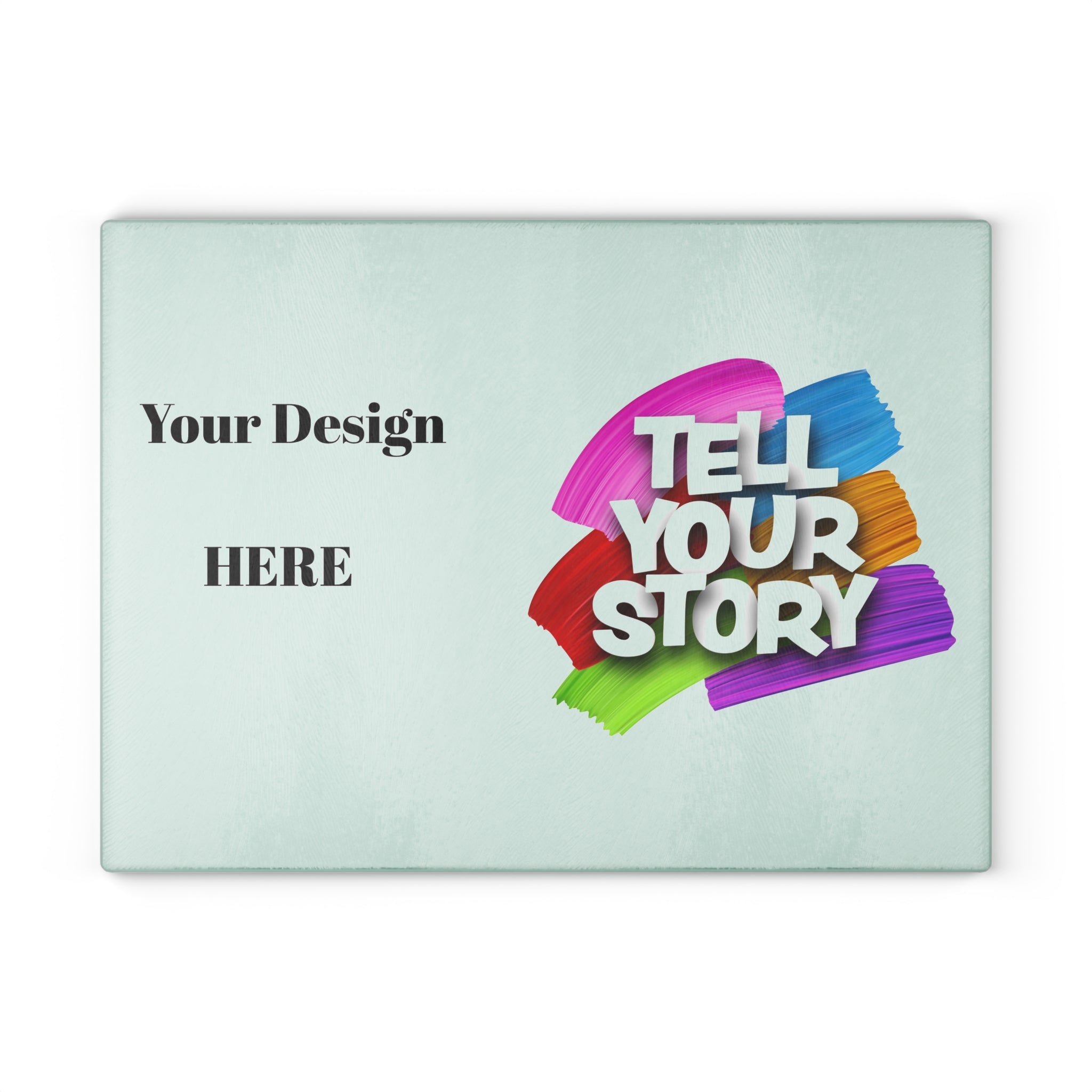 Tell Your Story Glass Cutting Board — Customizable Glass Chopping Board