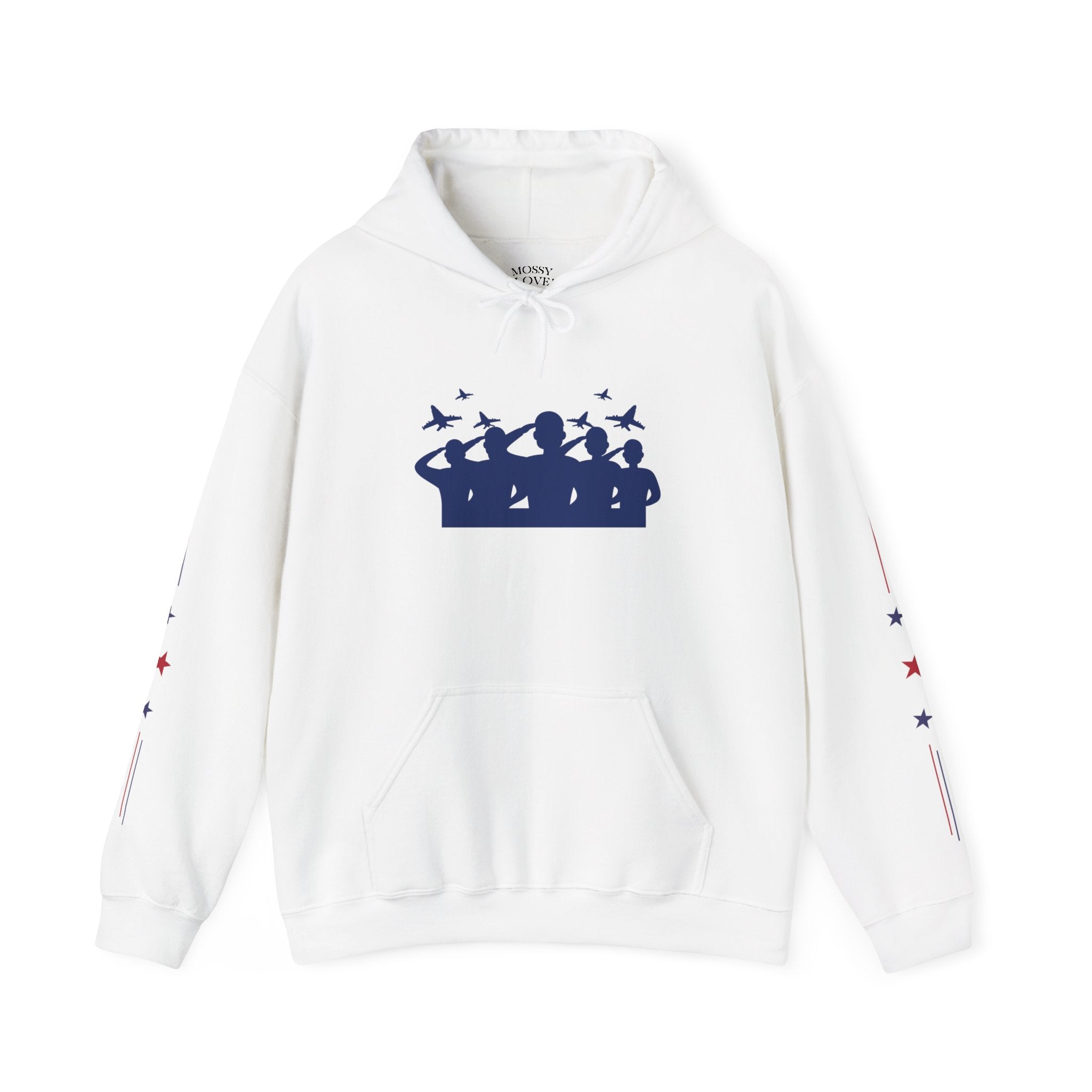 Patriotic Salute Hoodie – Military Family Stars Pullover