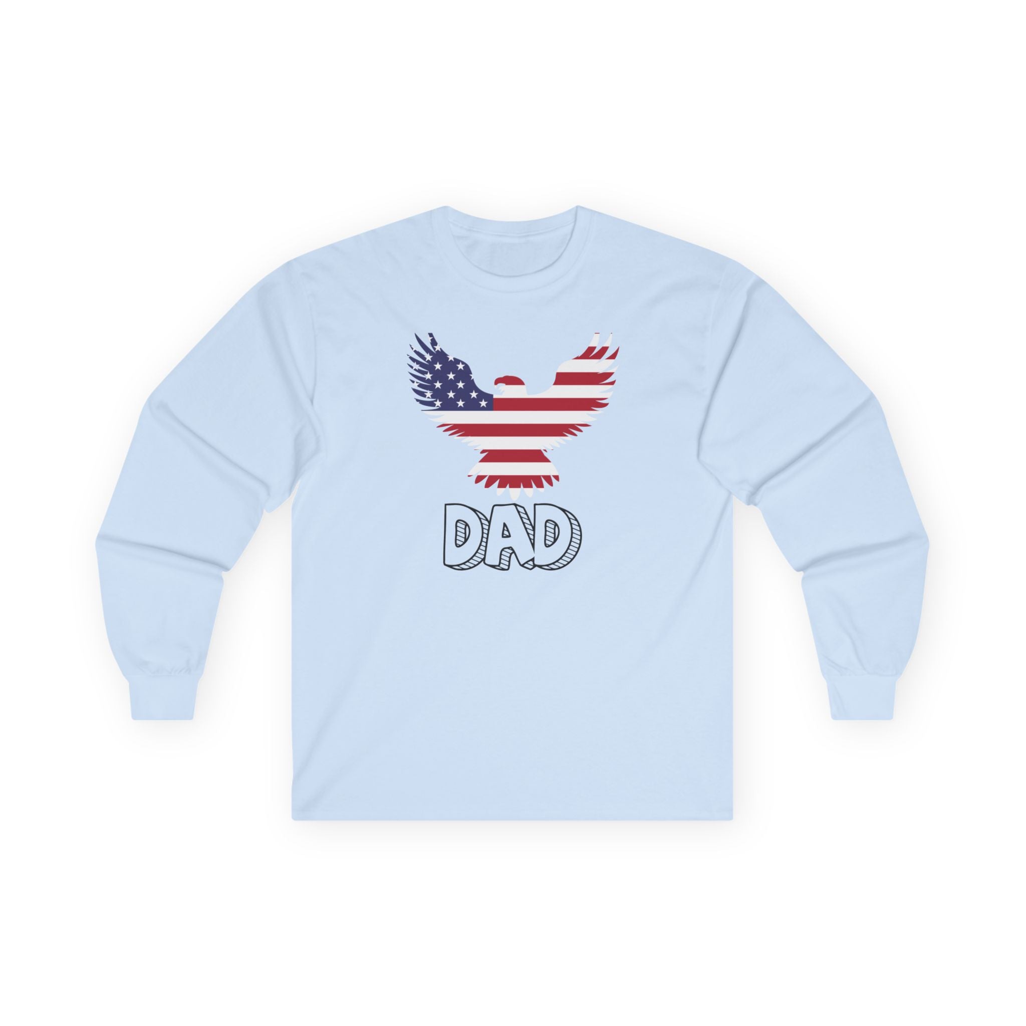 Patriotic Eagle Dad Long Sleeve Tee